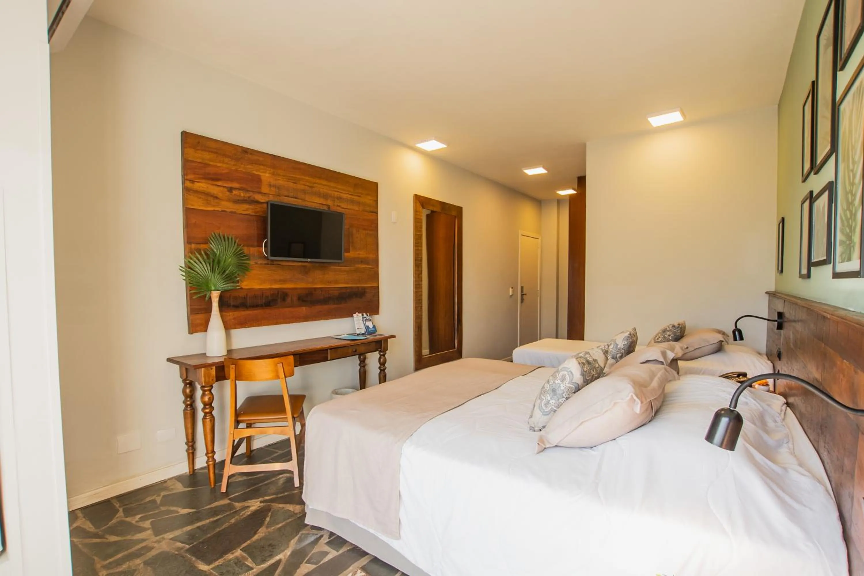 Bed in Hotel Villareal São Francisco do Sul