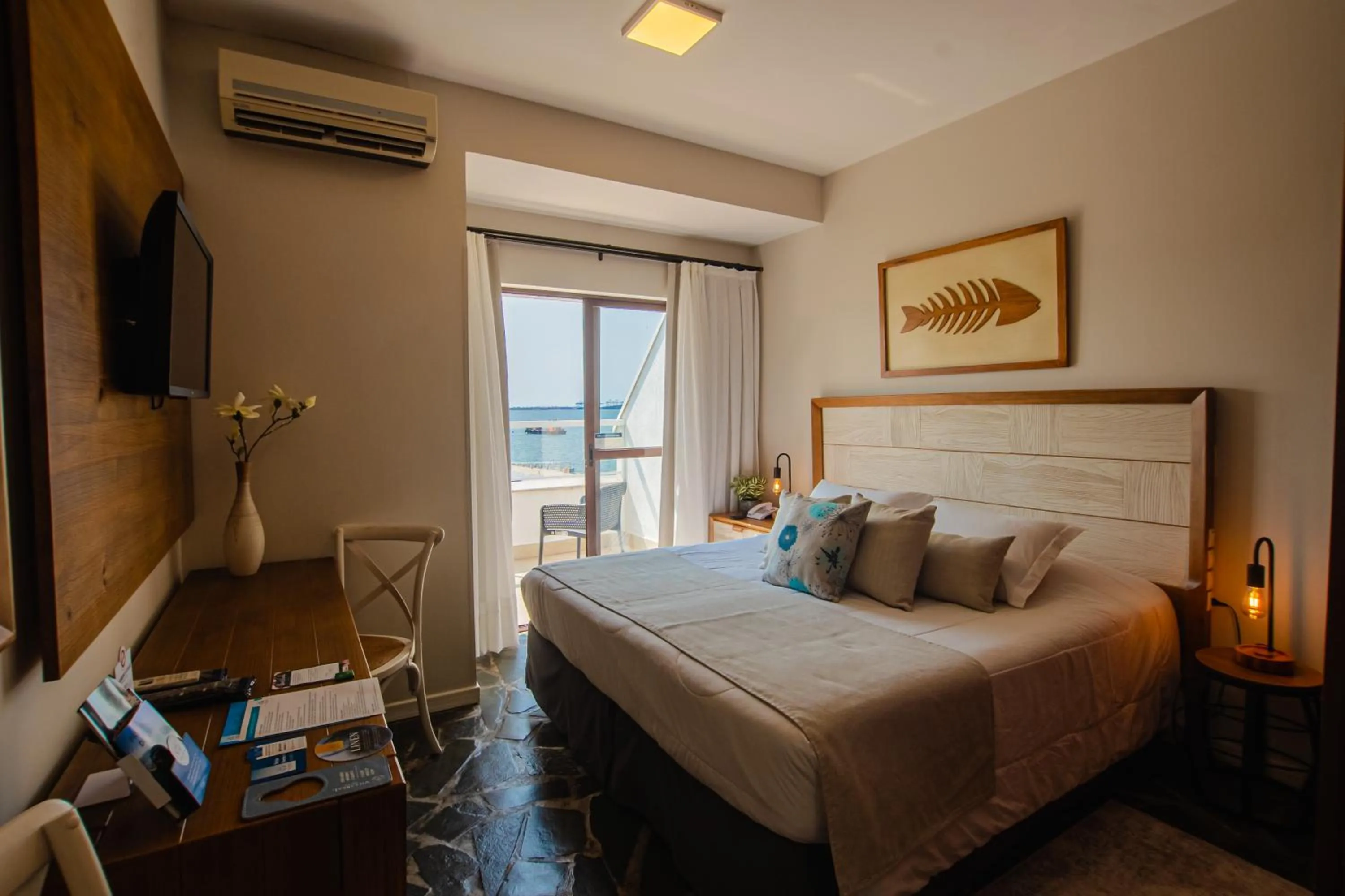 Bed in Hotel Villareal São Francisco do Sul