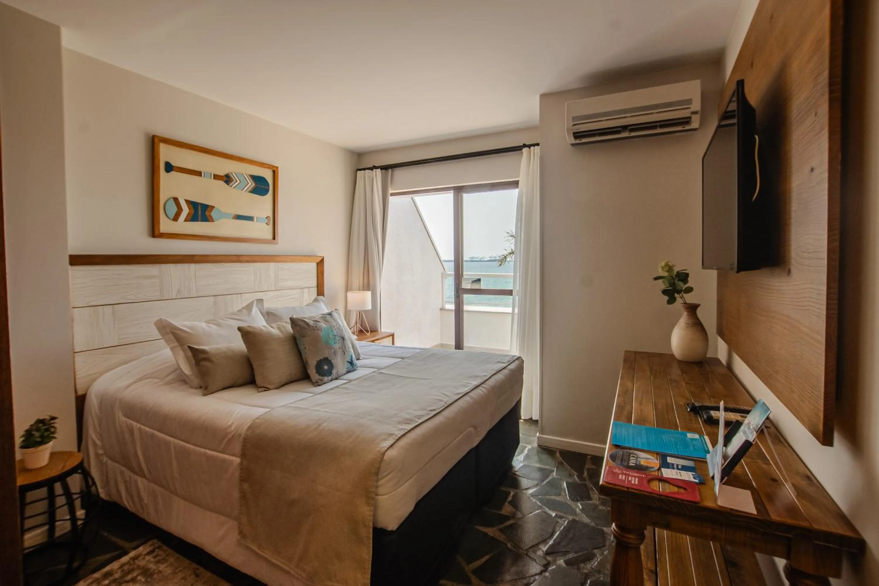 Bed in Hotel Villareal São Francisco do Sul