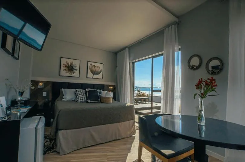 Bed in Hotel Villareal São Francisco do Sul