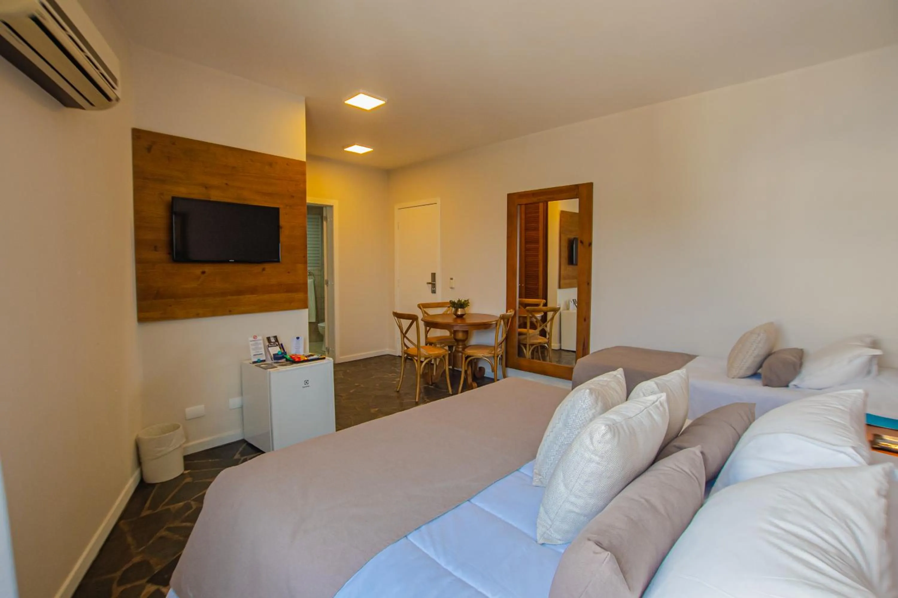 Bed in Hotel Villareal São Francisco do Sul