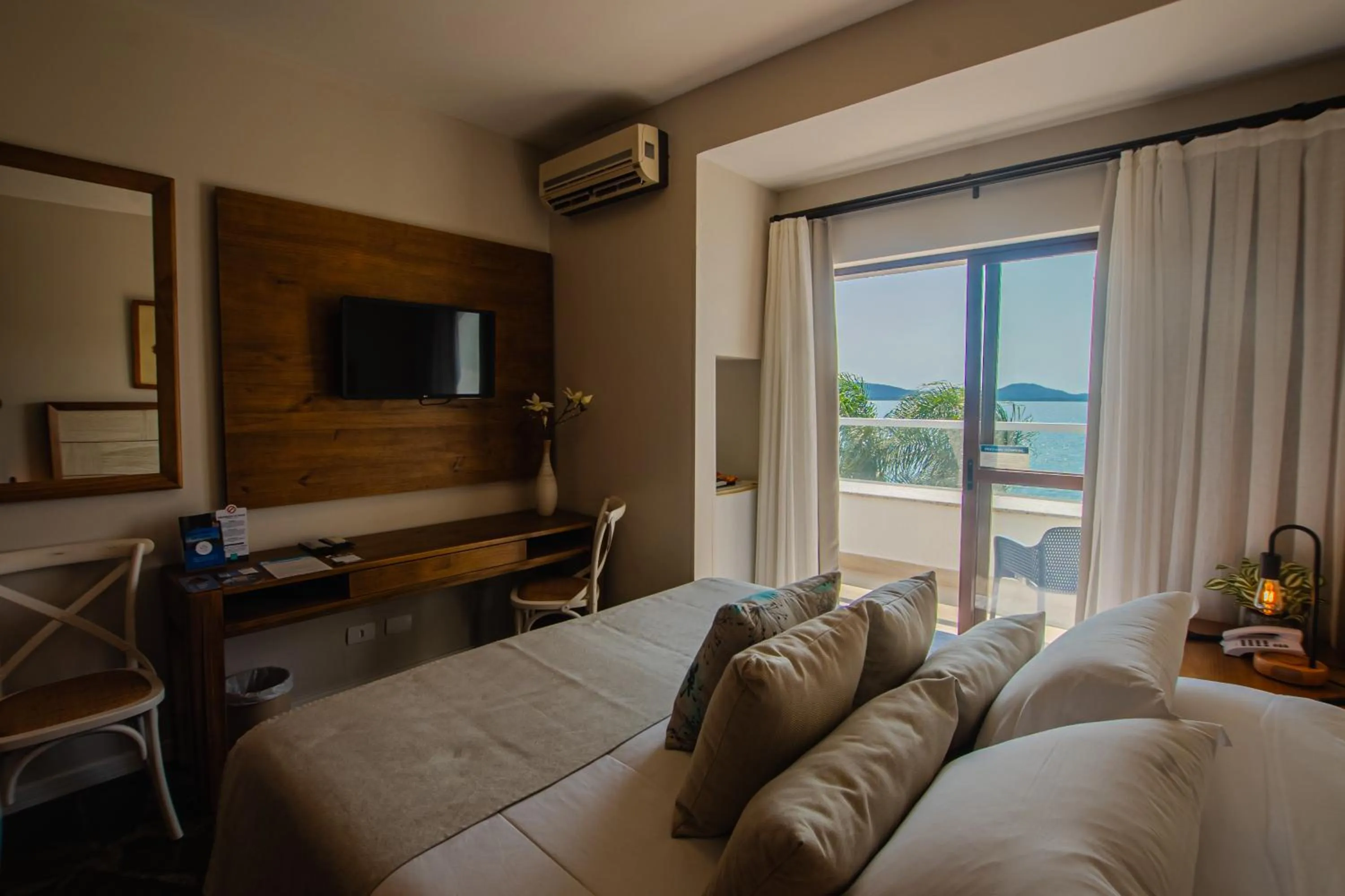 Bed in Hotel Villareal São Francisco do Sul