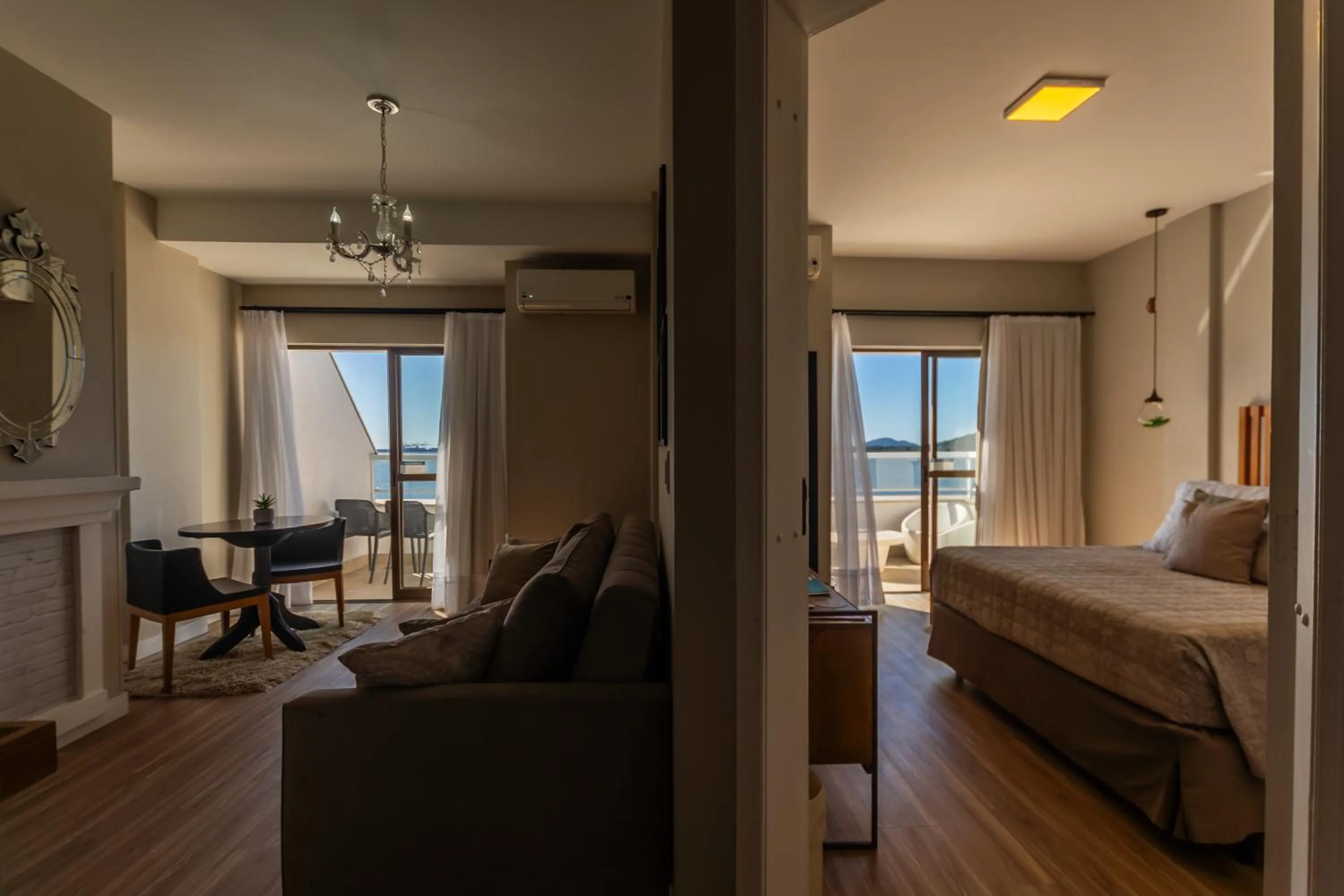 Bed in Hotel Villareal São Francisco do Sul