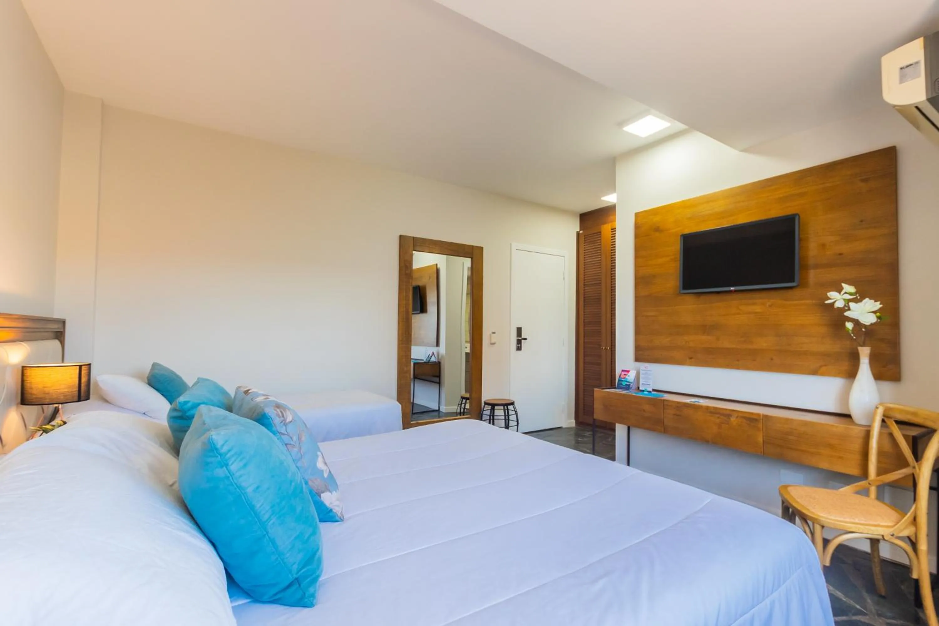 Bed in Hotel Villareal São Francisco do Sul