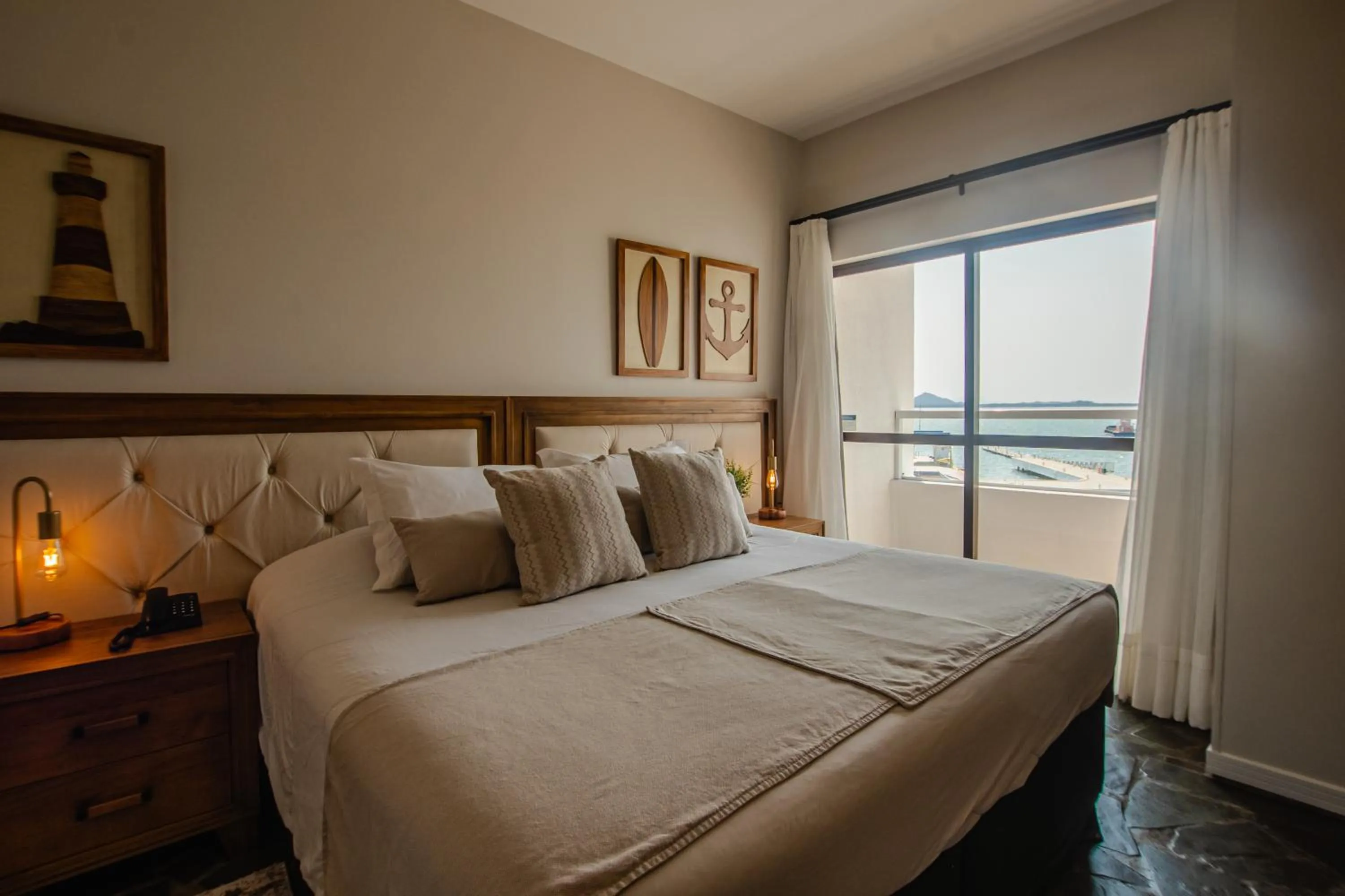 Bed in Hotel Villareal São Francisco do Sul