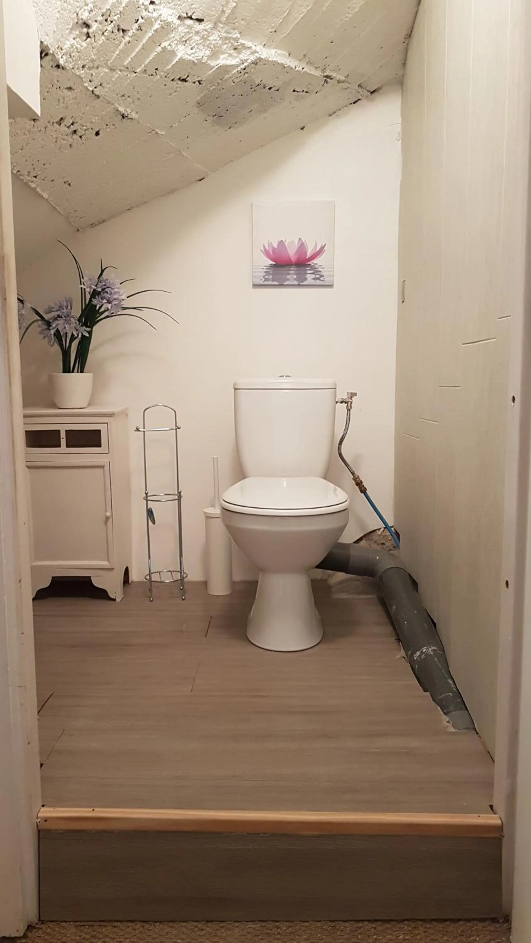 Toilet in chambre cocoon