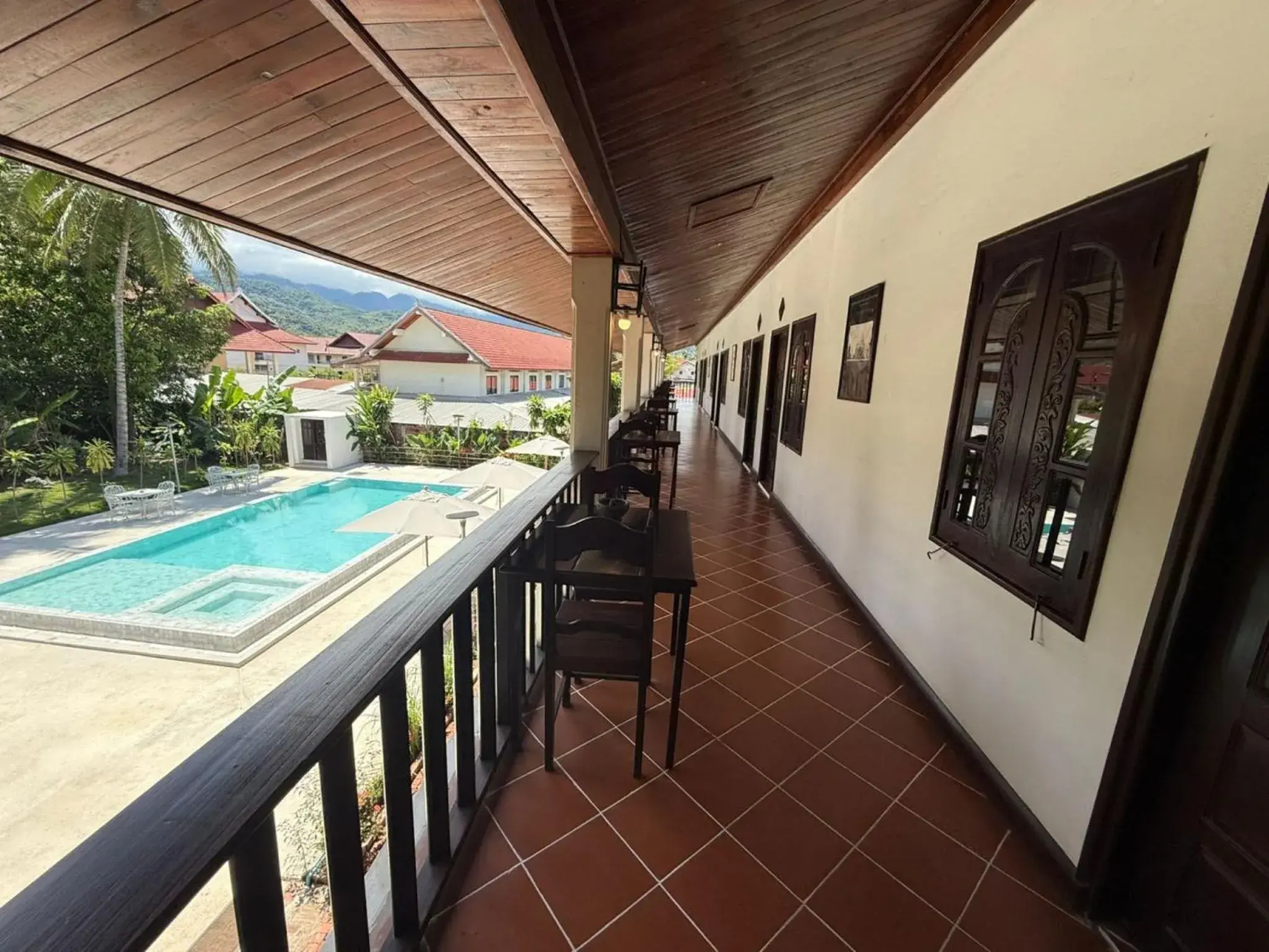 Family Room with Pool View in Vangsavath Hotel Family Room with Pool View in Vangsavath Hotel