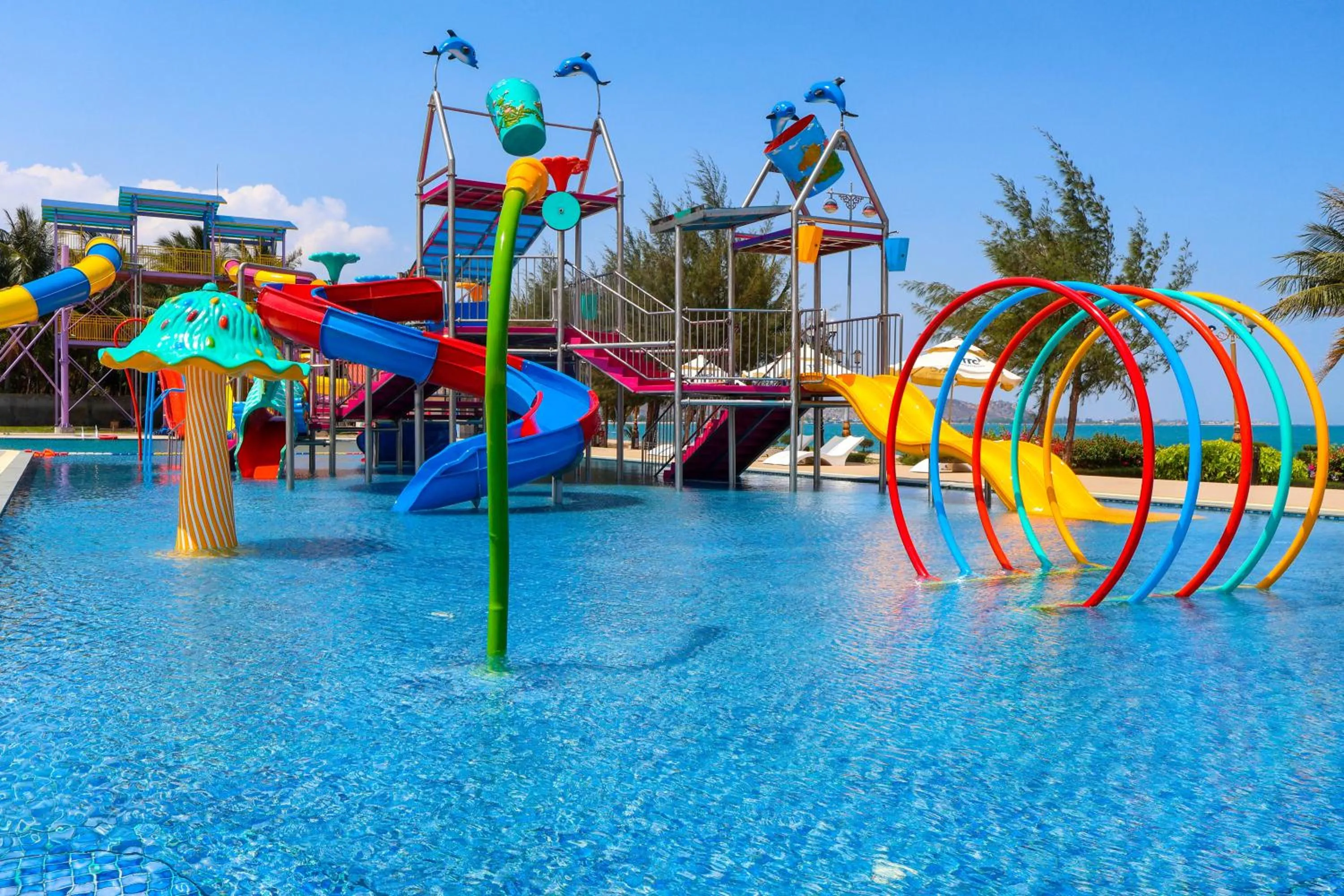 Swimming pool in TTC Resort Ninh Thuan - Unlimited Access to Water Park