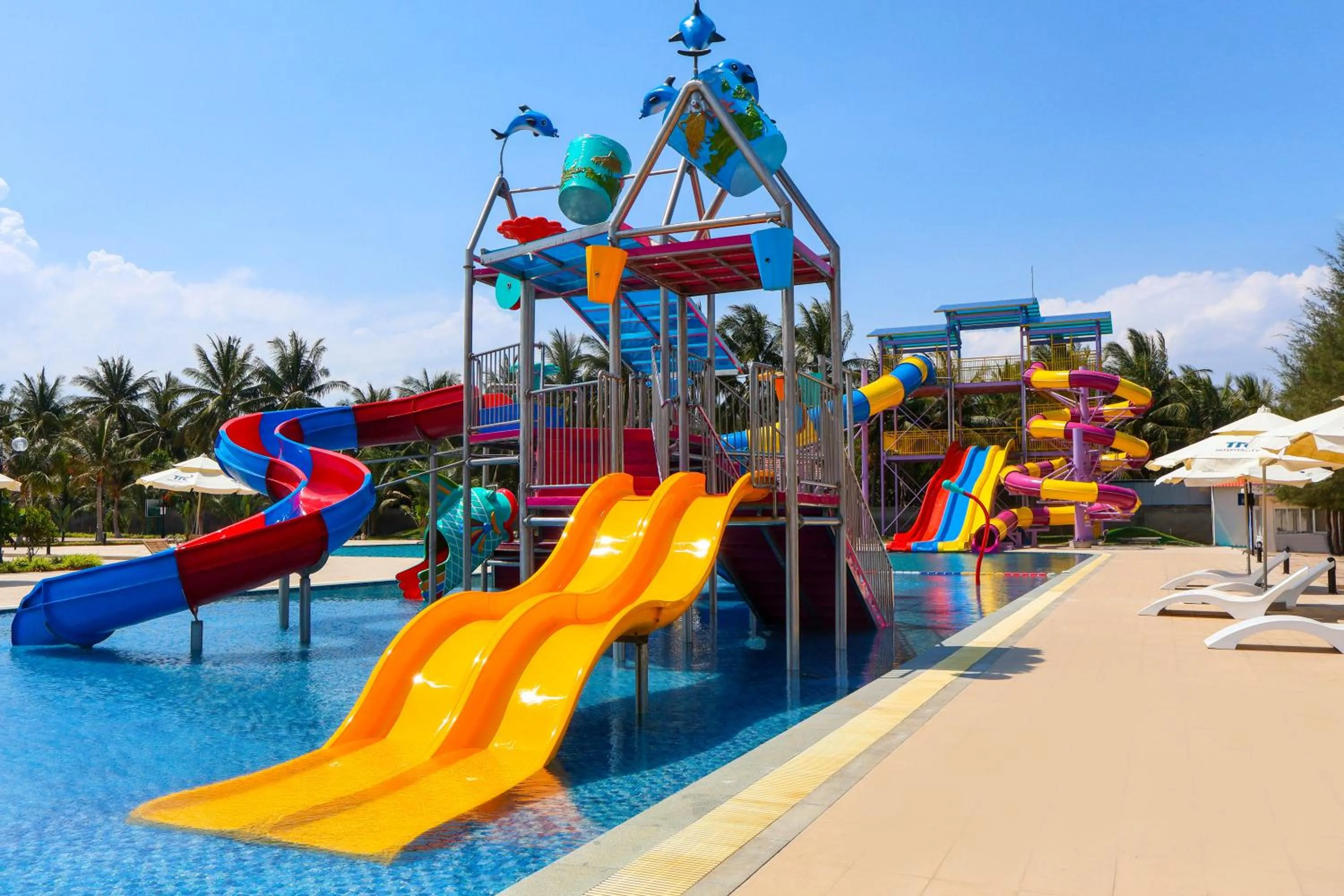Swimming pool in TTC Resort Ninh Thuan - Unlimited Access to Water Park