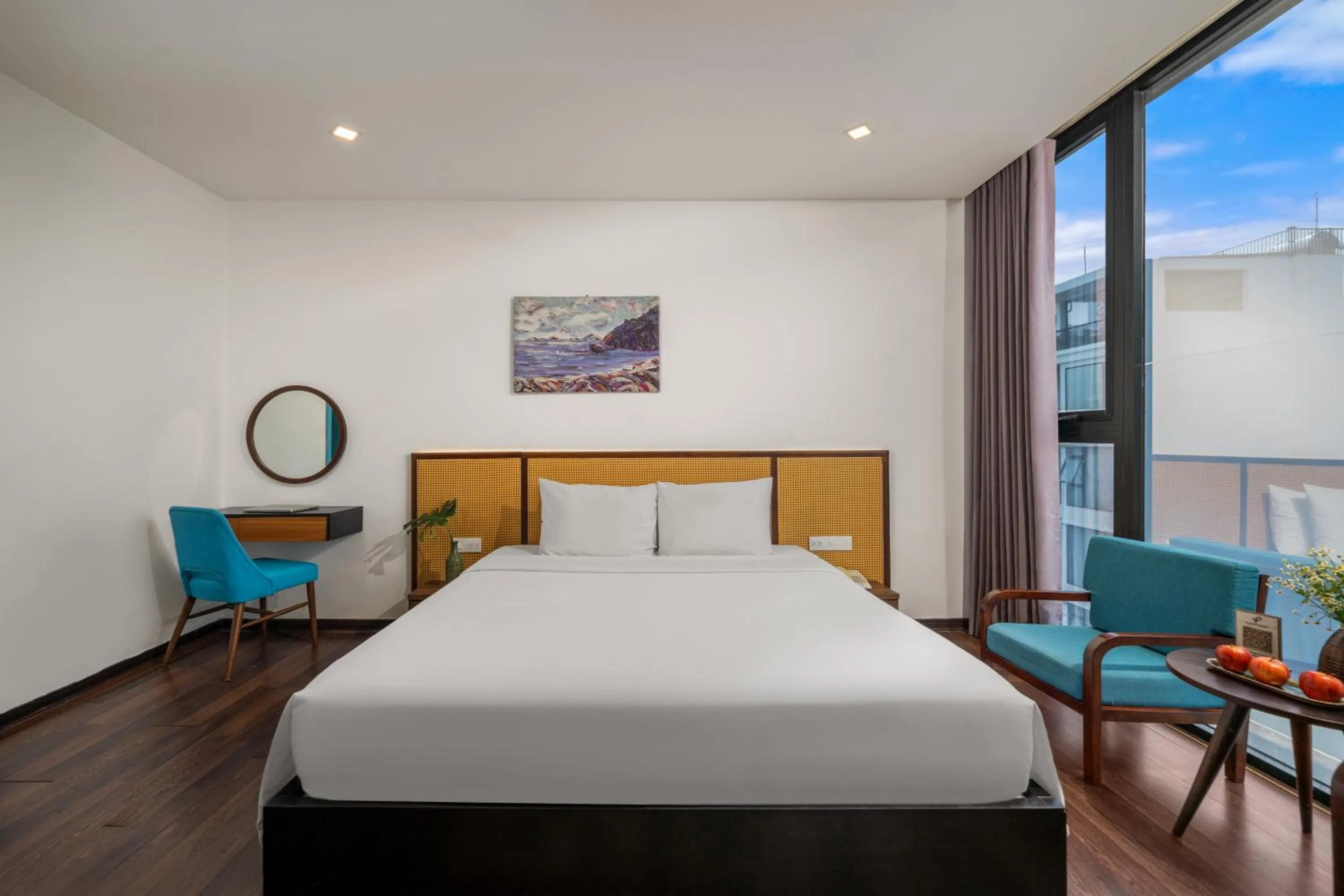 Bed in Platinum Danang Hotel