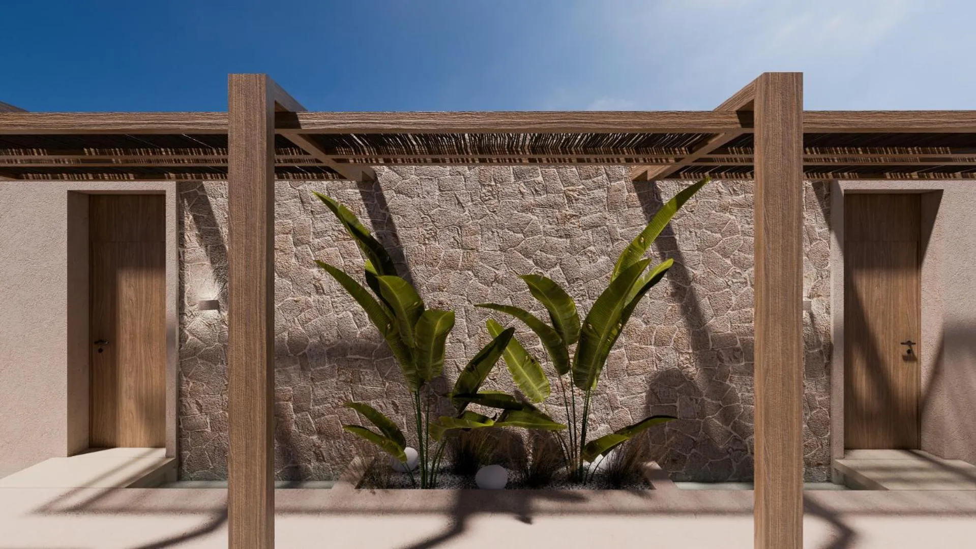 Facade/entrance in Socrates Hotel Malia Beach