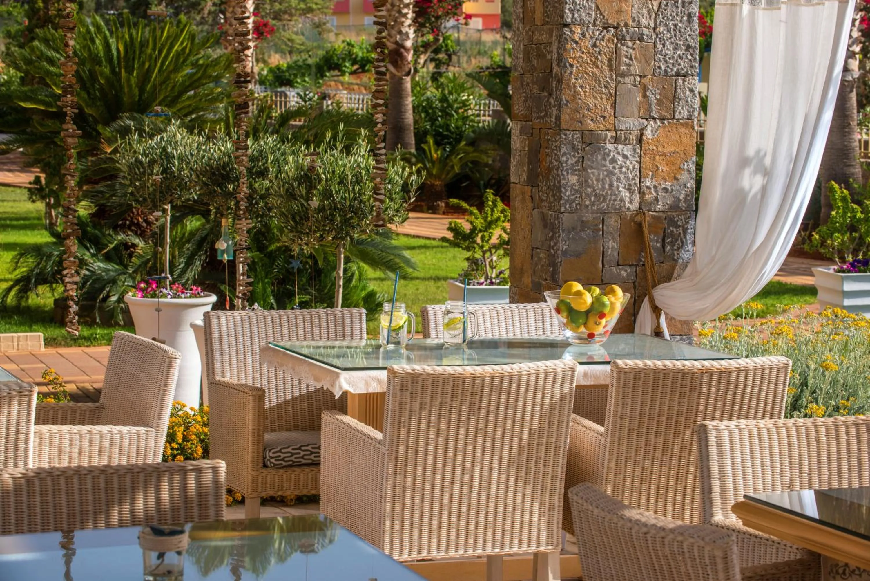 Garden view in Socrates Hotel Malia Beach