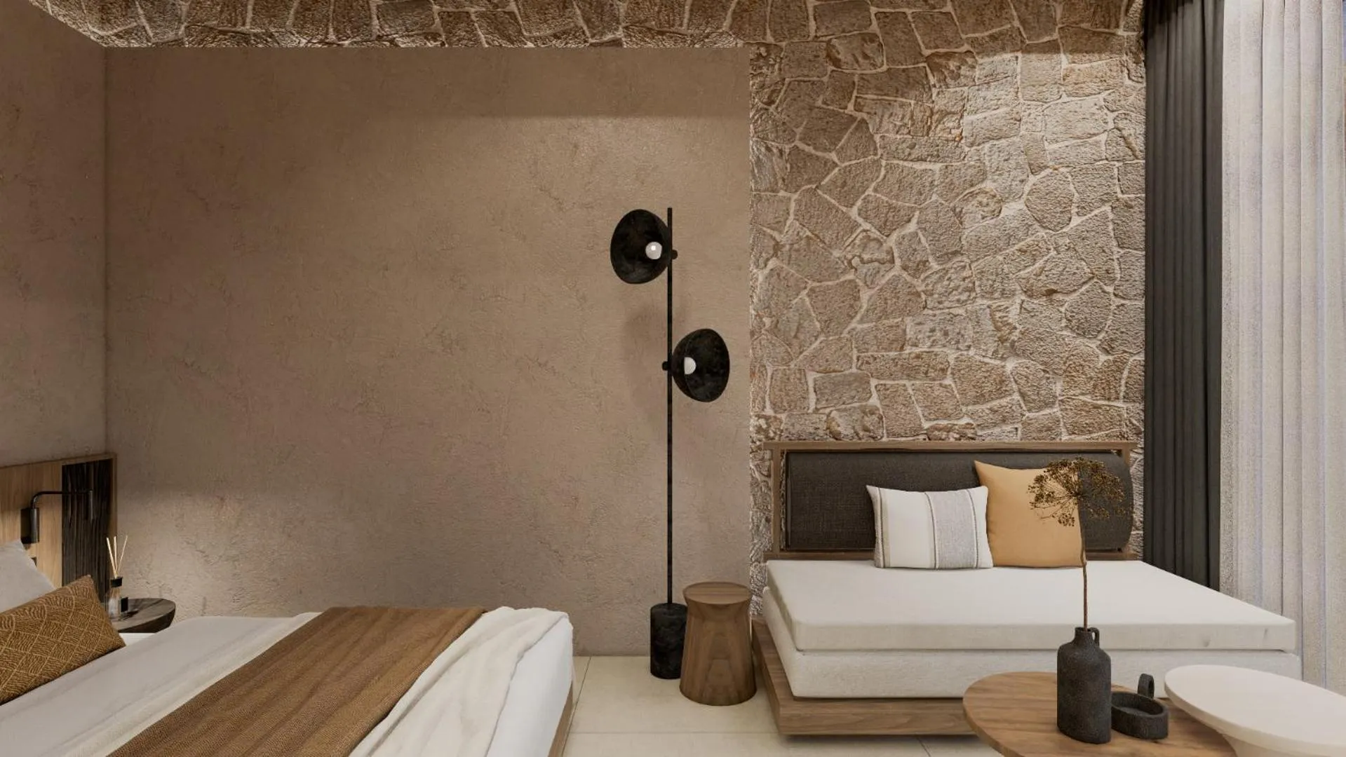 Bed in Socrates Hotel Malia Beach