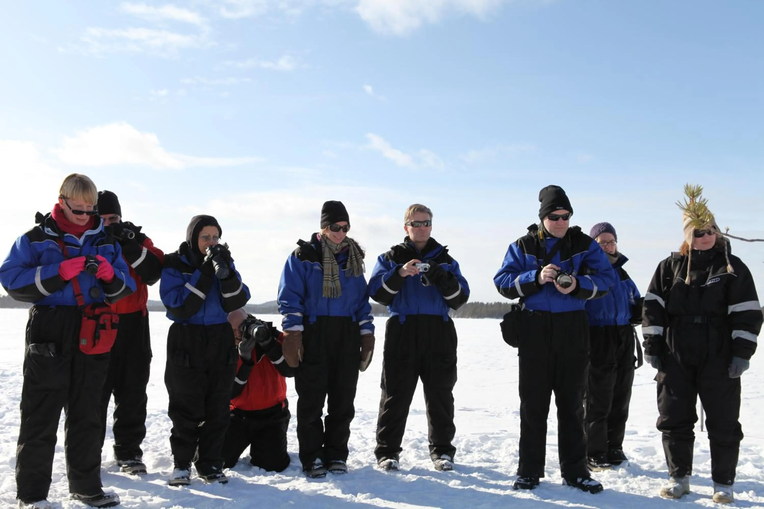 People in Wilderness Hotel Nellim & Igloos