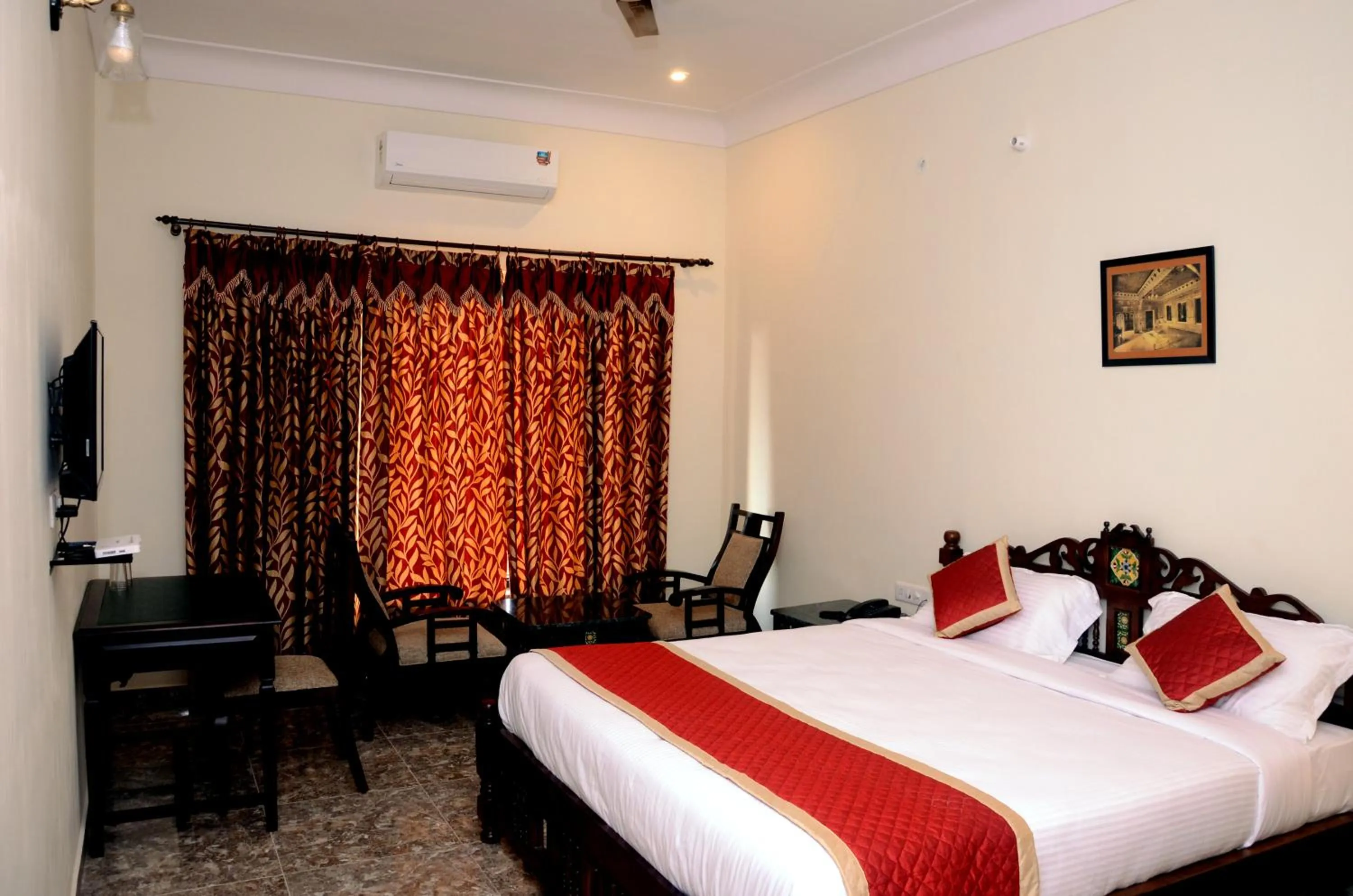 Bedroom, Bed in Moti Mahal - A Heritage Haveli