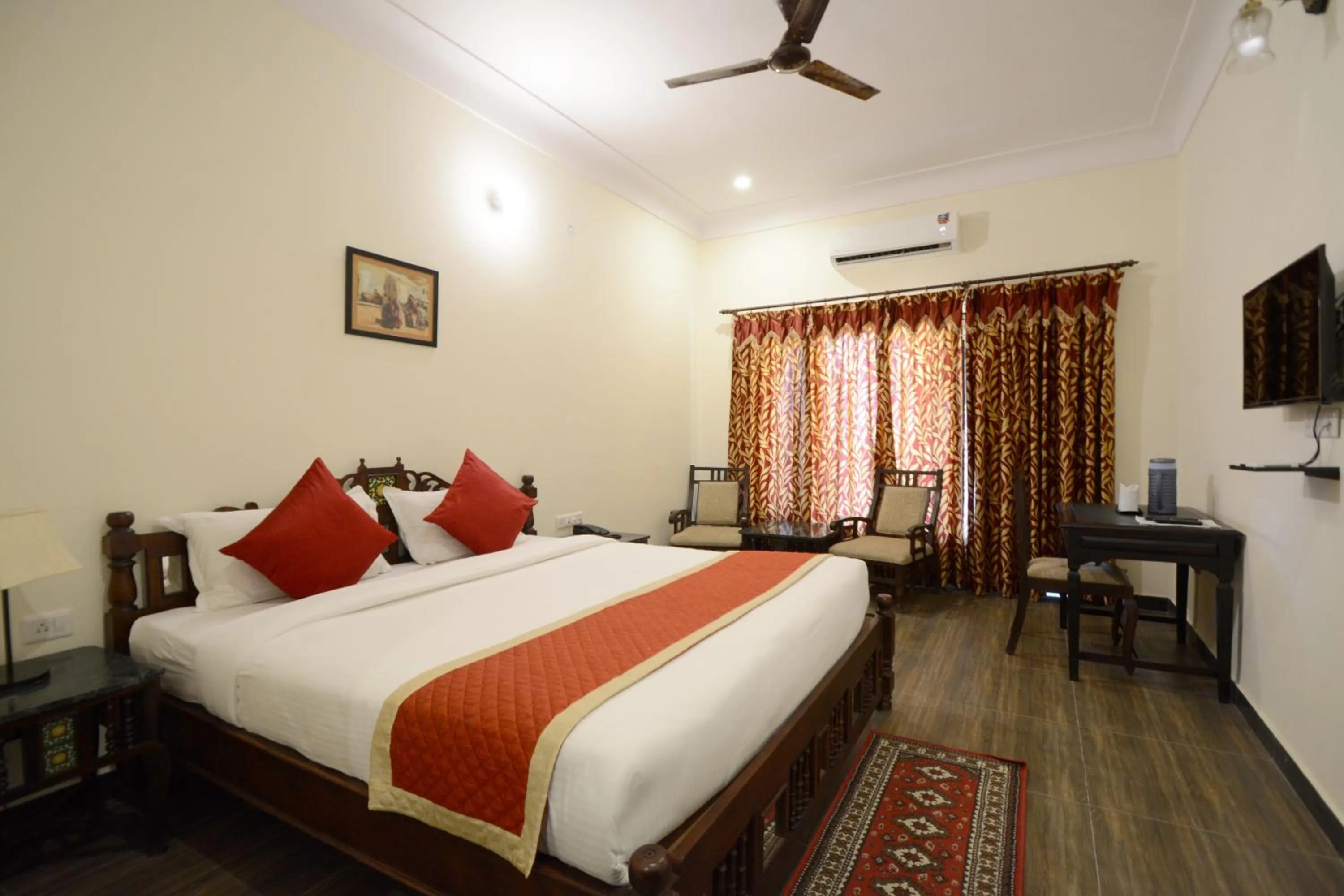 Bedroom, Bed in Moti Mahal - A Heritage Haveli