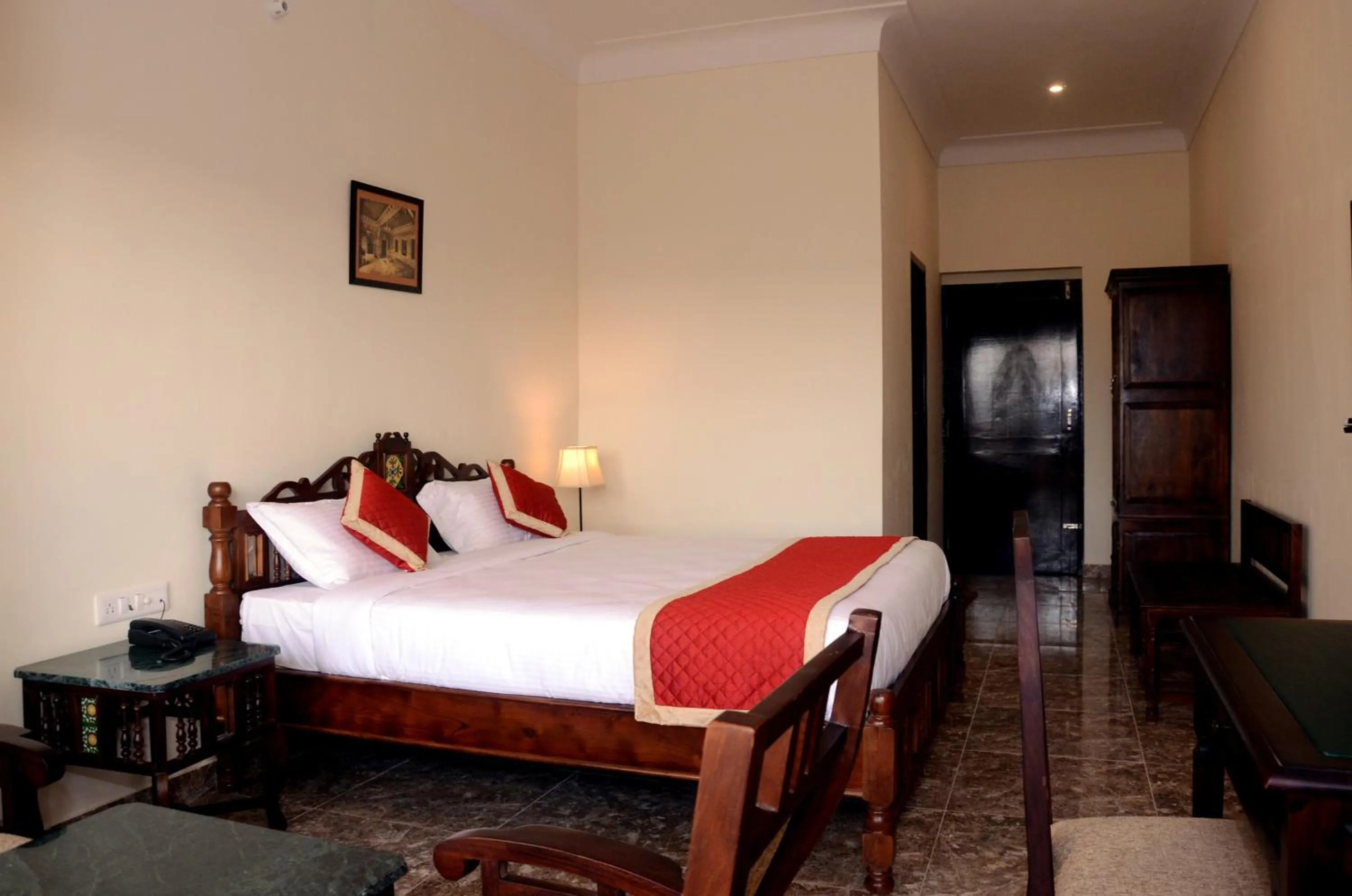 Bedroom, Bed in Moti Mahal - A Heritage Haveli