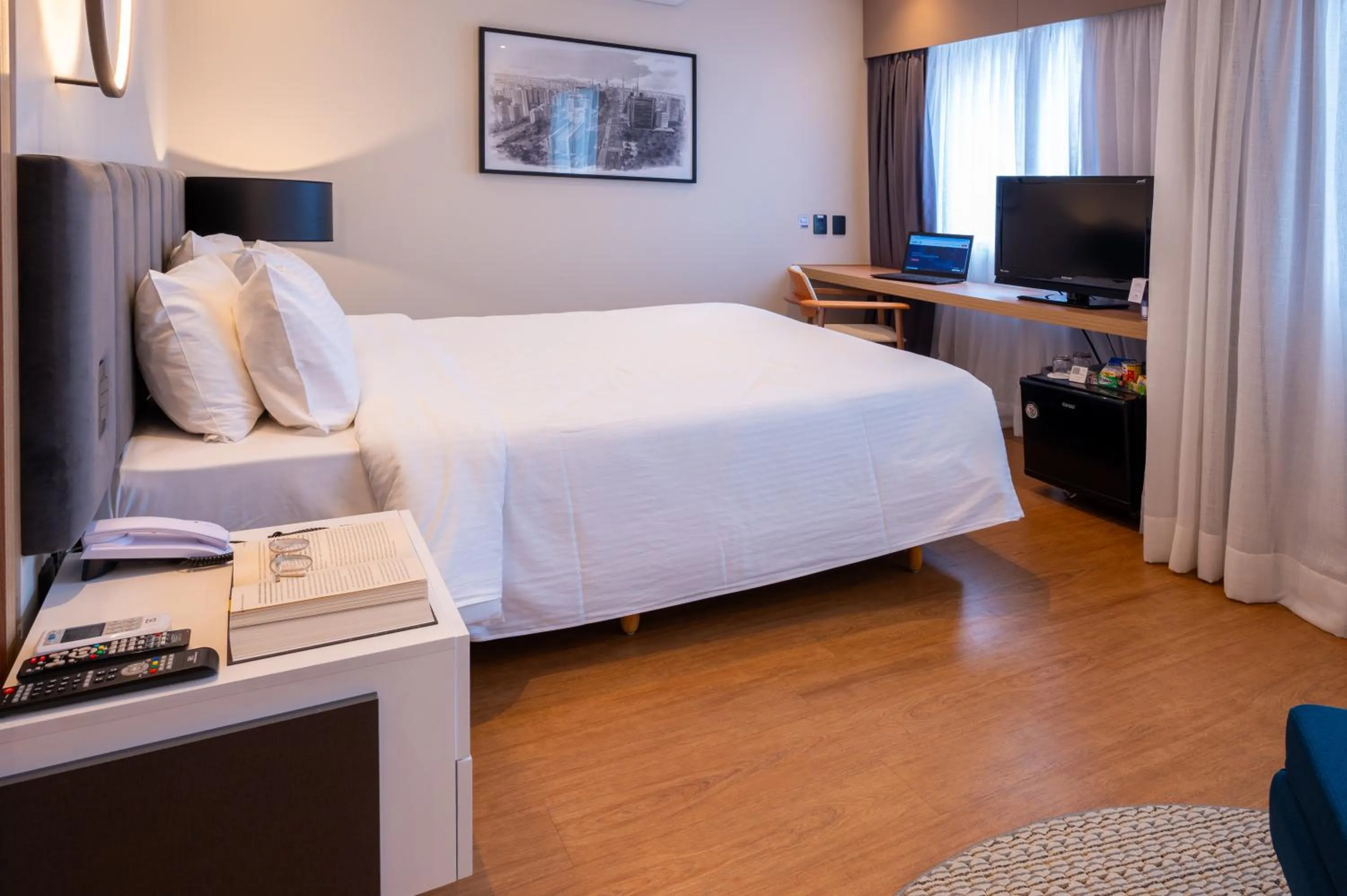 Bed in eSuítes Congonhas by Atlantica