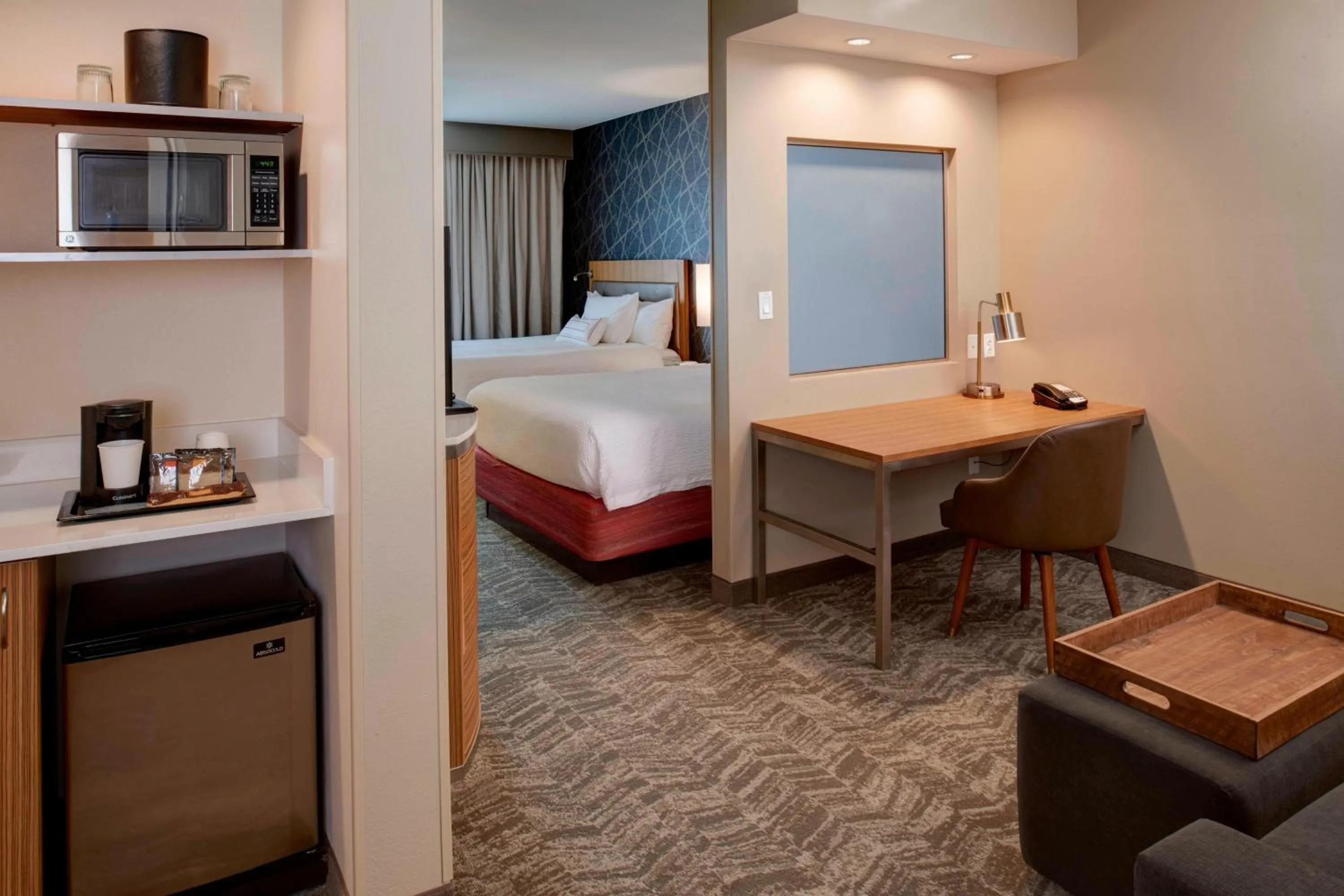 Photo of the whole room, Bed in SpringHill Suites St. Louis Brentwood