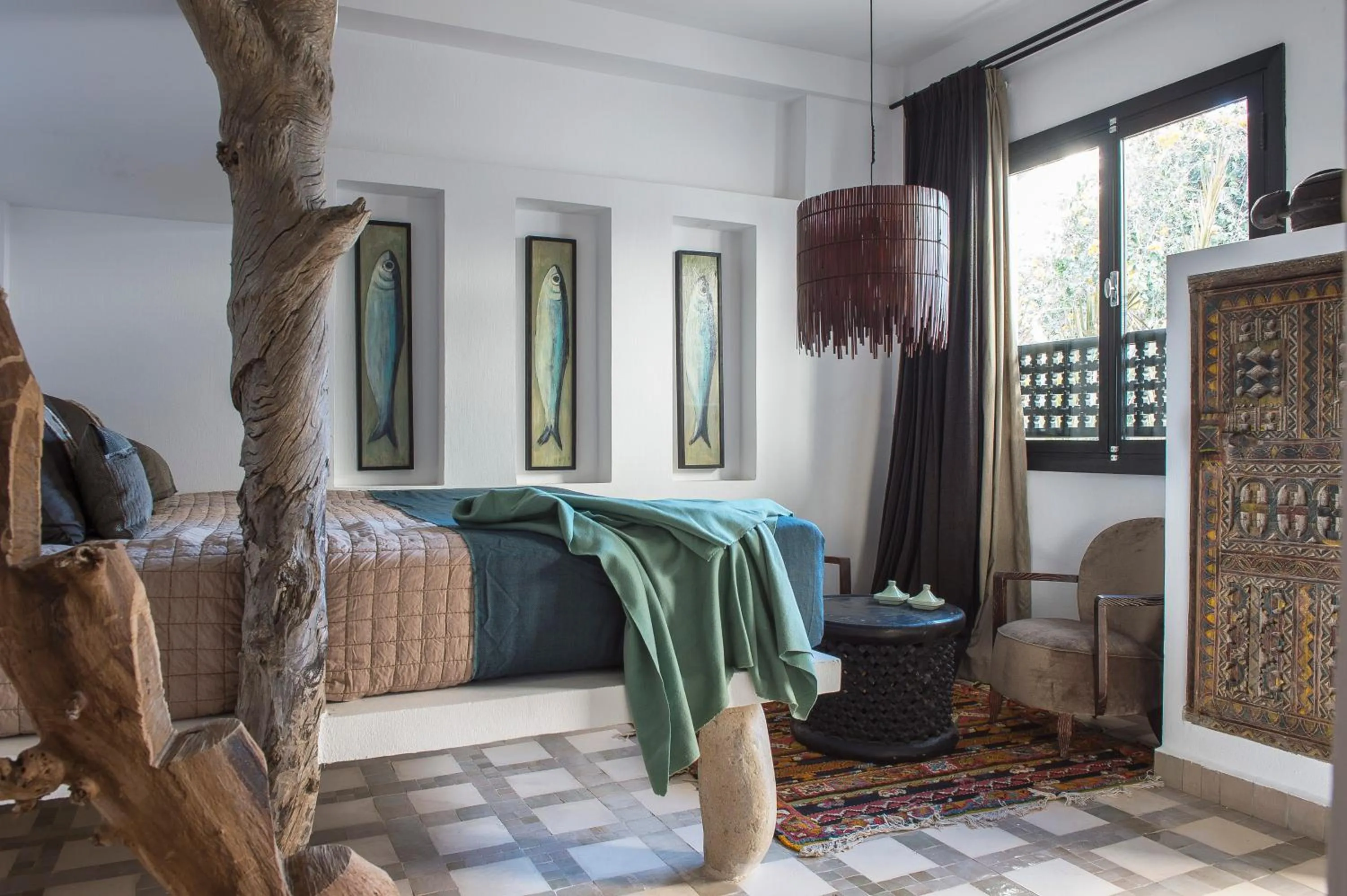 Decorative detail, Bed in Munga Guesthouse