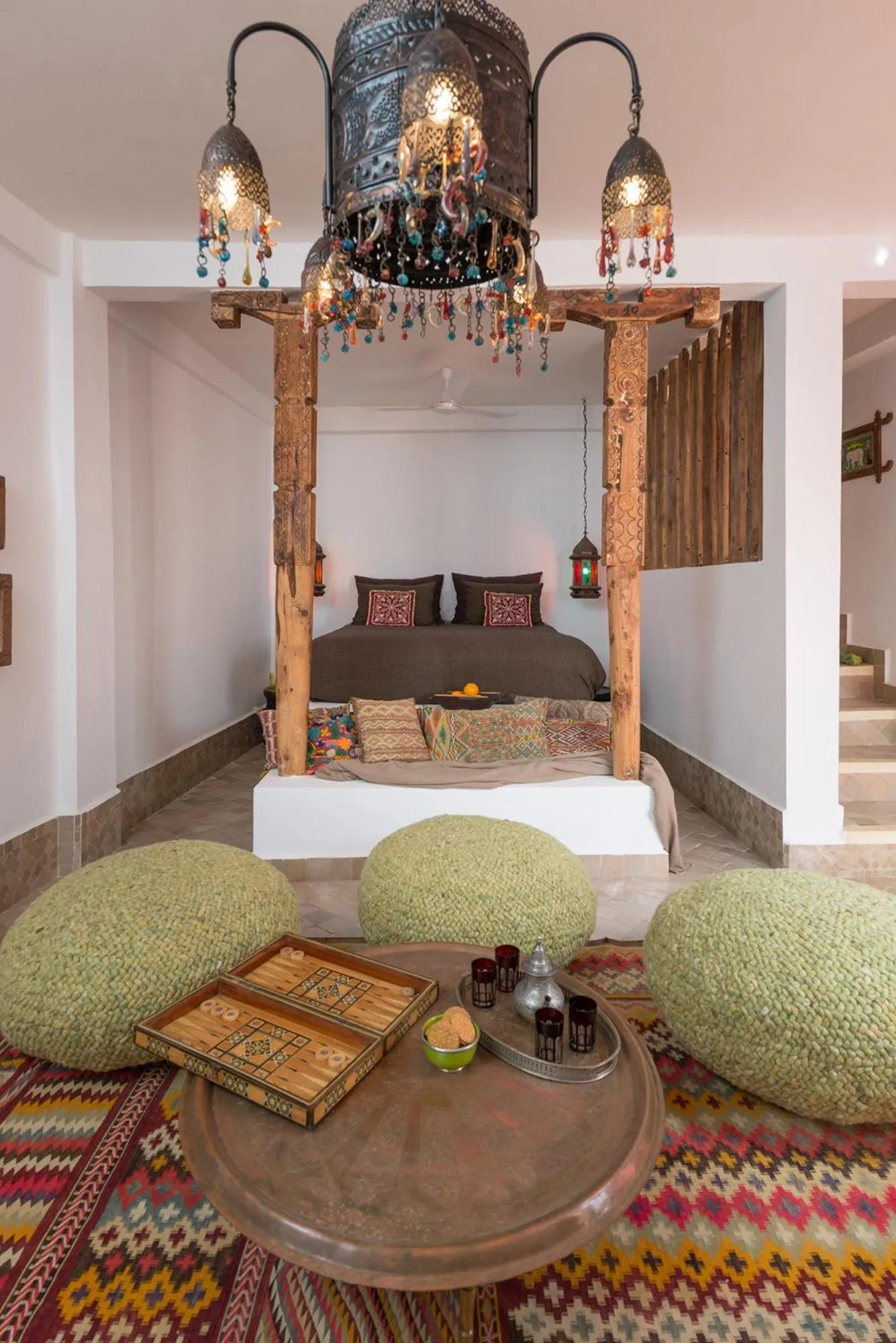 Decorative detail, Bed in Munga Guesthouse