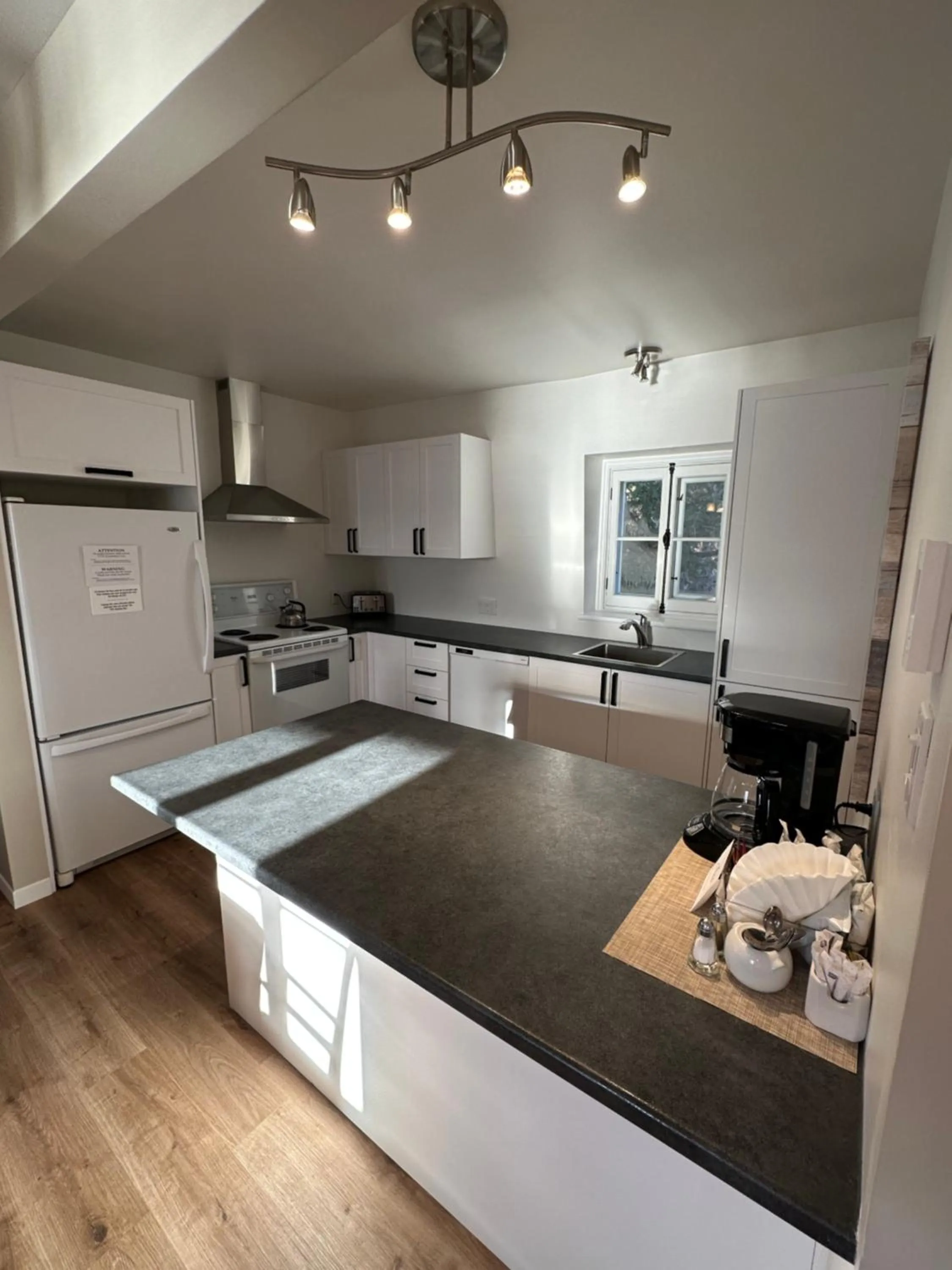 Kitchen or kitchenette in Goéliche hotel et appartement