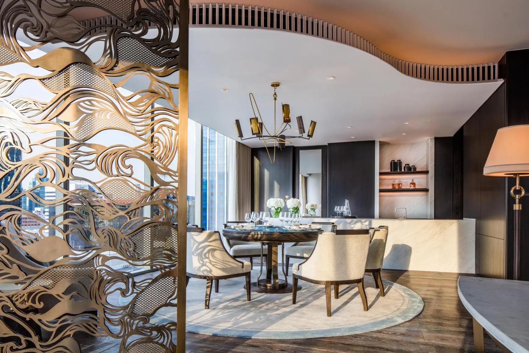 Dining area in Waldorf Astoria Bangkok