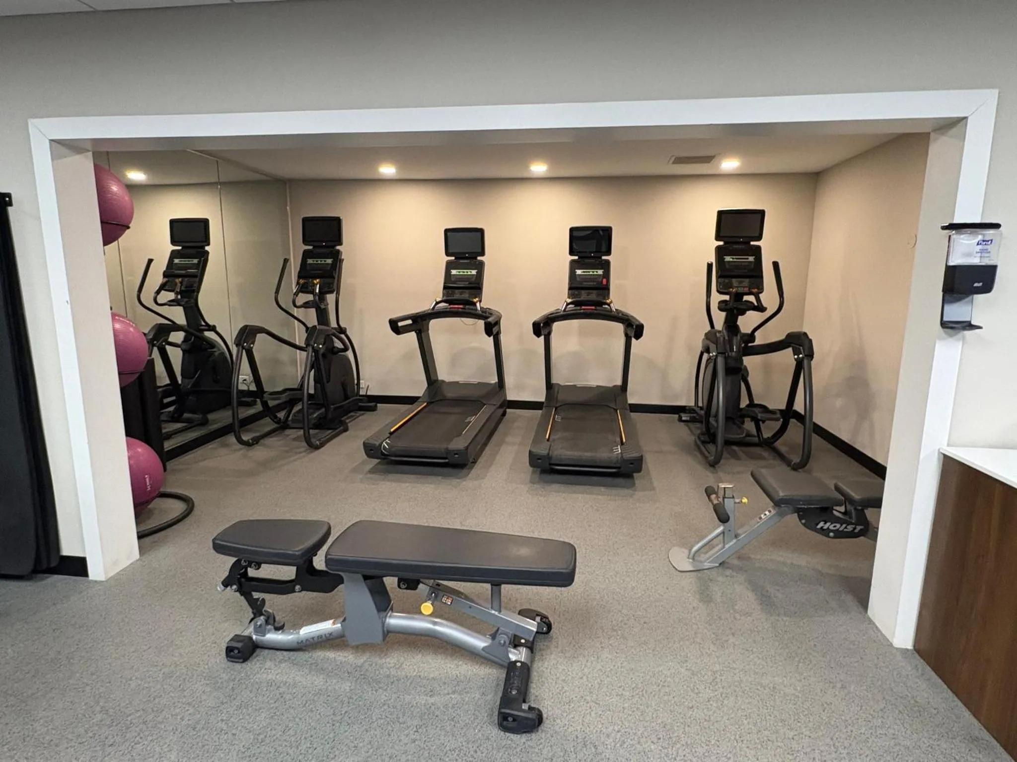 Fitness centre/facilities in Holiday Inn Express & Suites Raleigh West - Lenovo Center by IHG