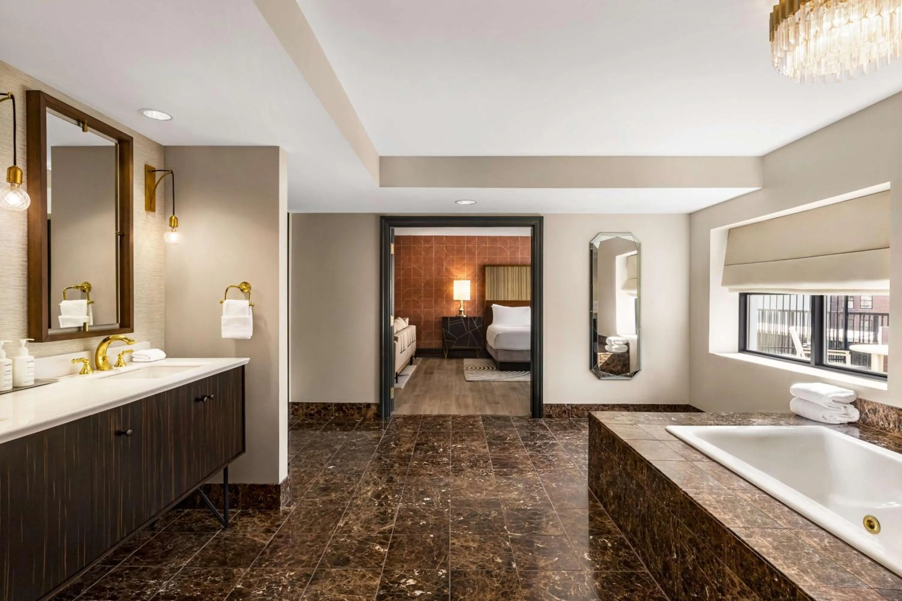 Bathroom in The American Hotel Atlanta Downtown-a Doubletree by Hilton