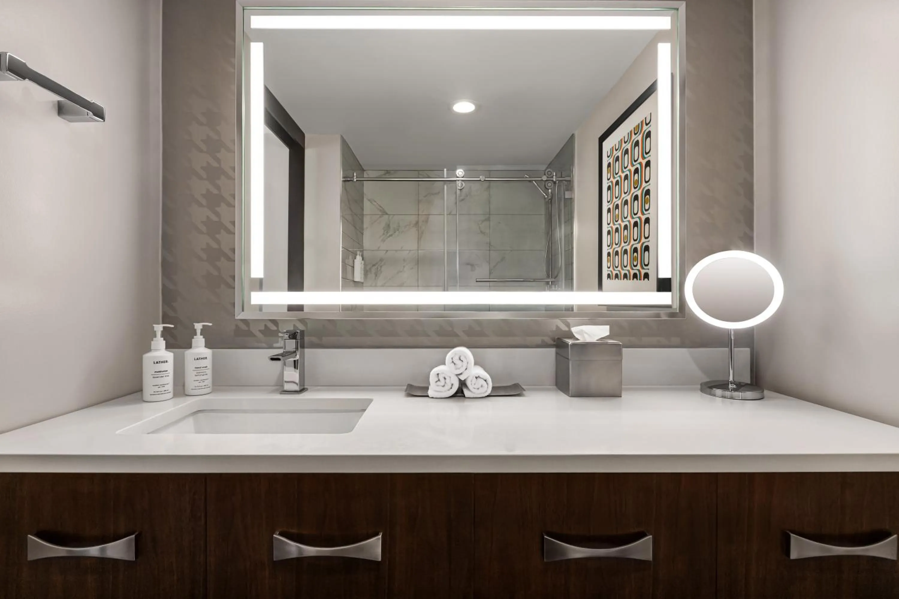 Bathroom in The American Hotel Atlanta Downtown-a Doubletree by Hilton