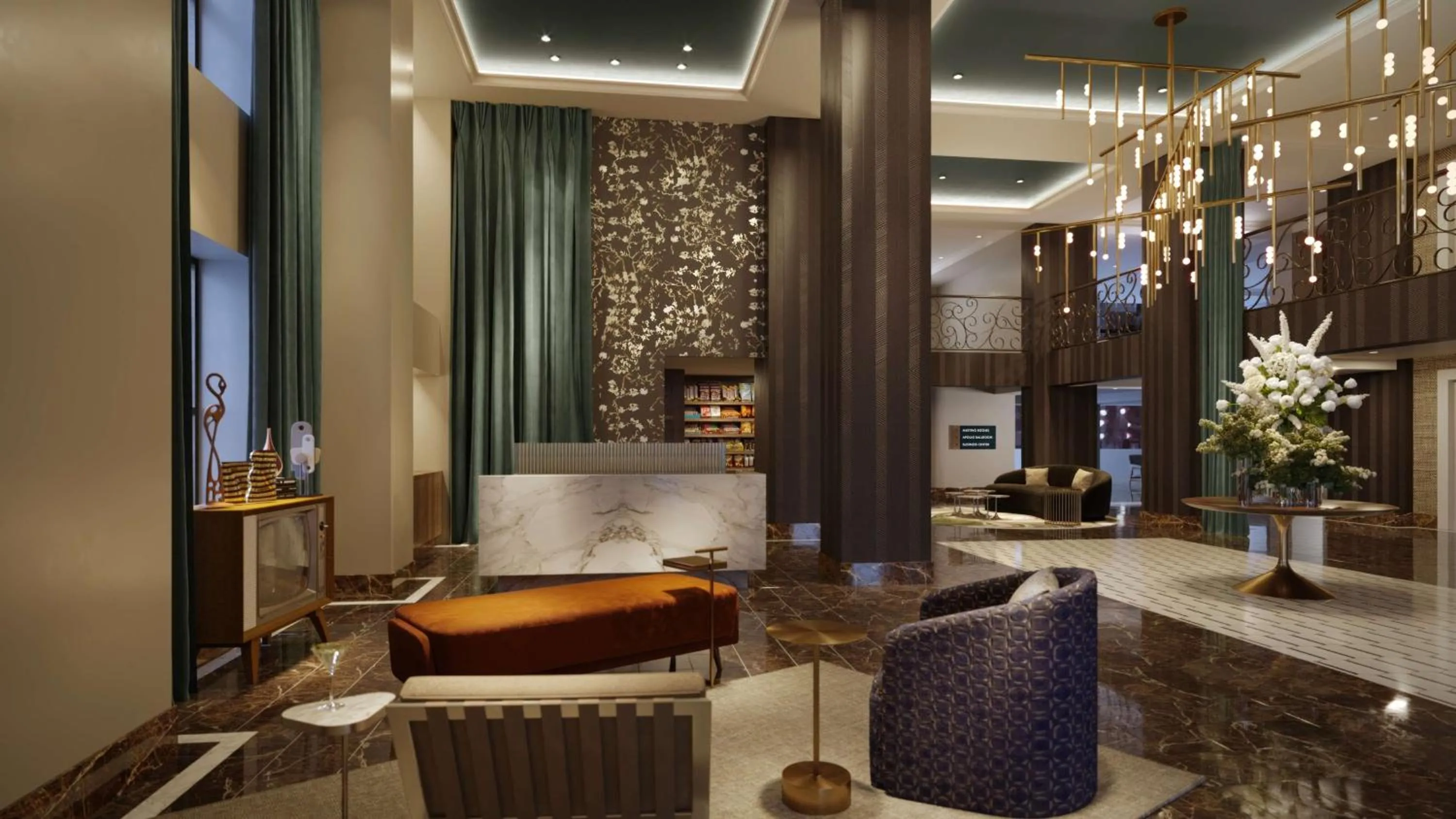 Lobby or reception in The American Hotel Atlanta Downtown-a Doubletree by Hilton