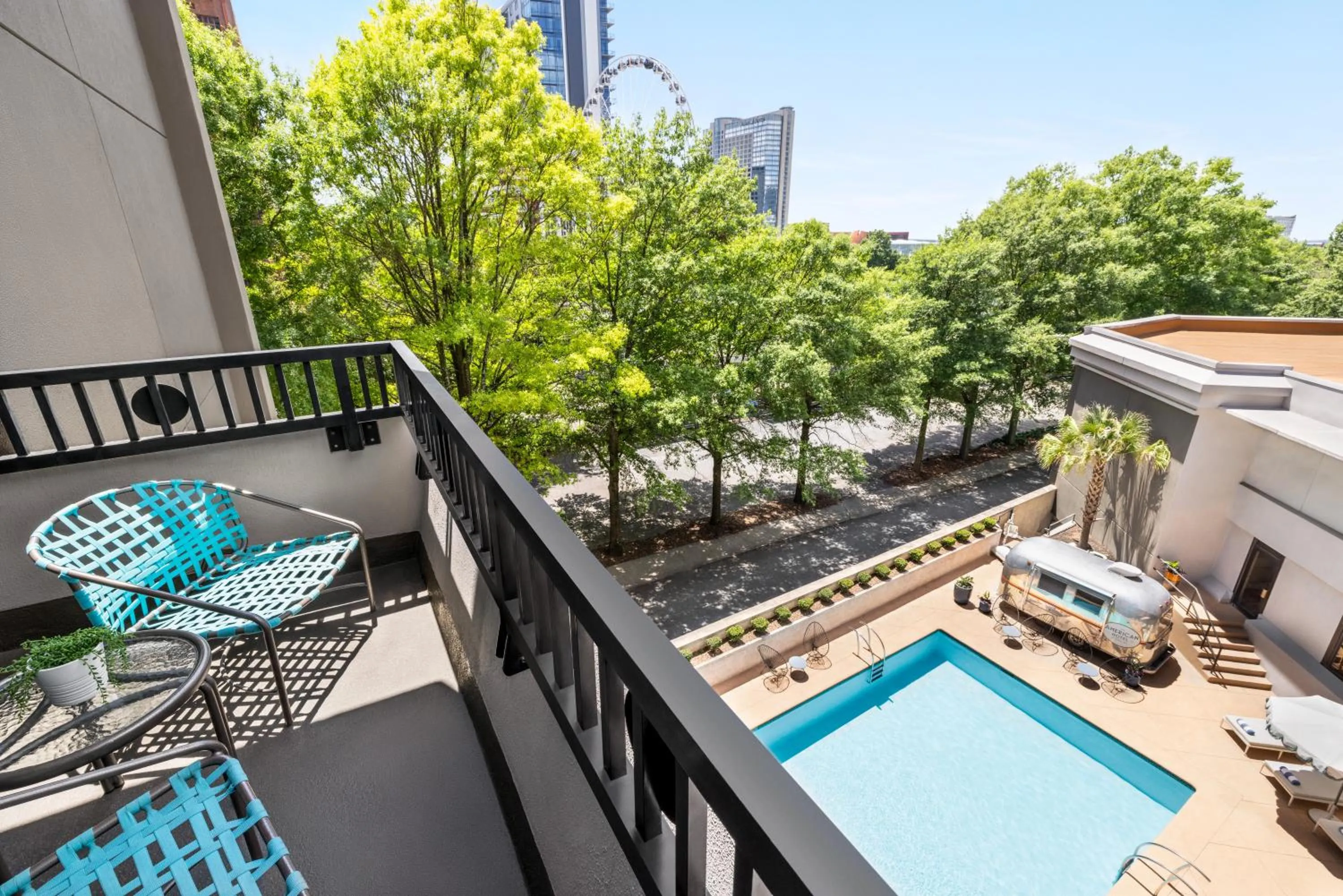 Balcony/Terrace in The American Hotel Atlanta Downtown-a Doubletree by Hilton