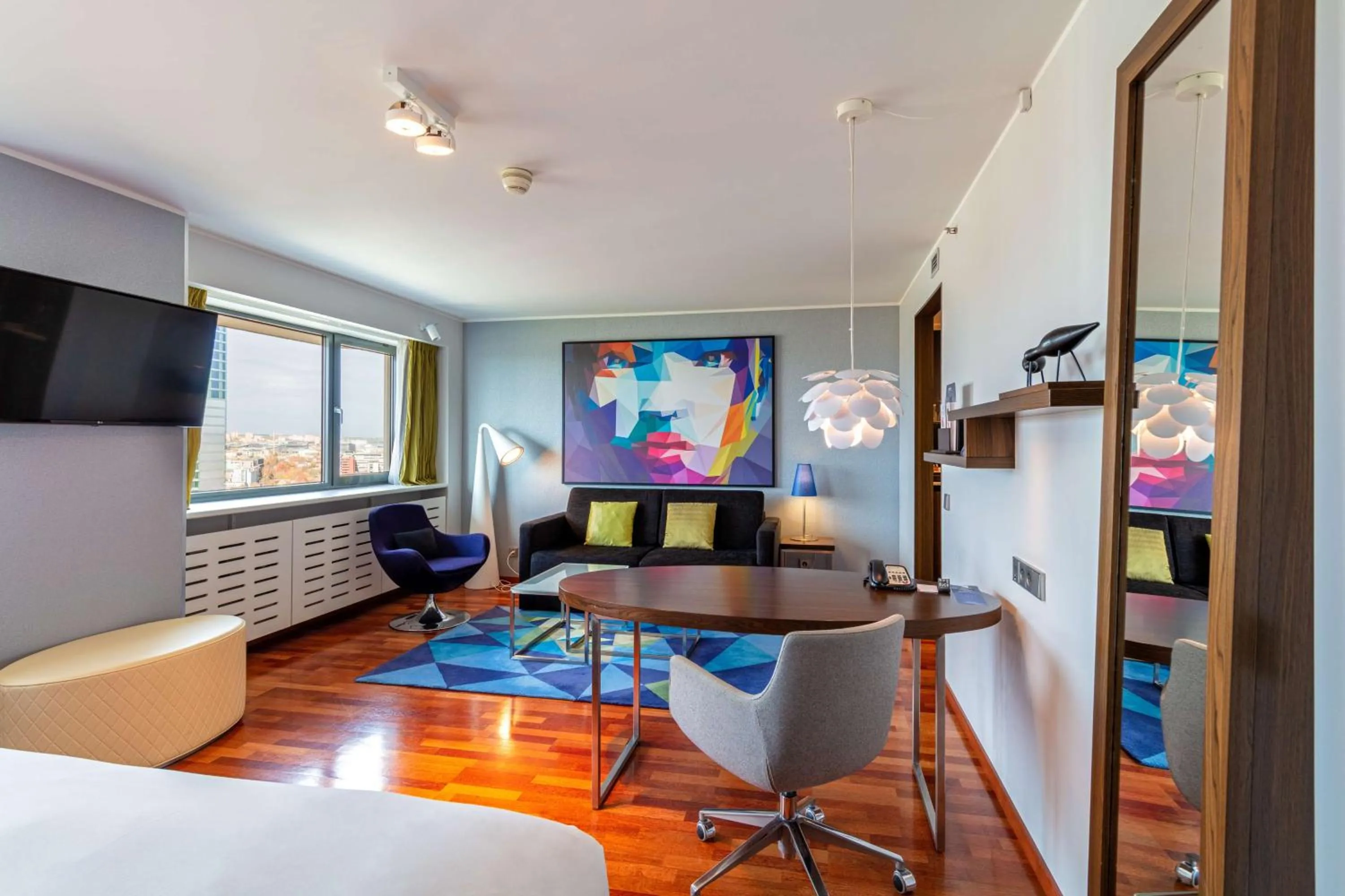 Living room, Bed in Radisson Blu Hotel Lietuva