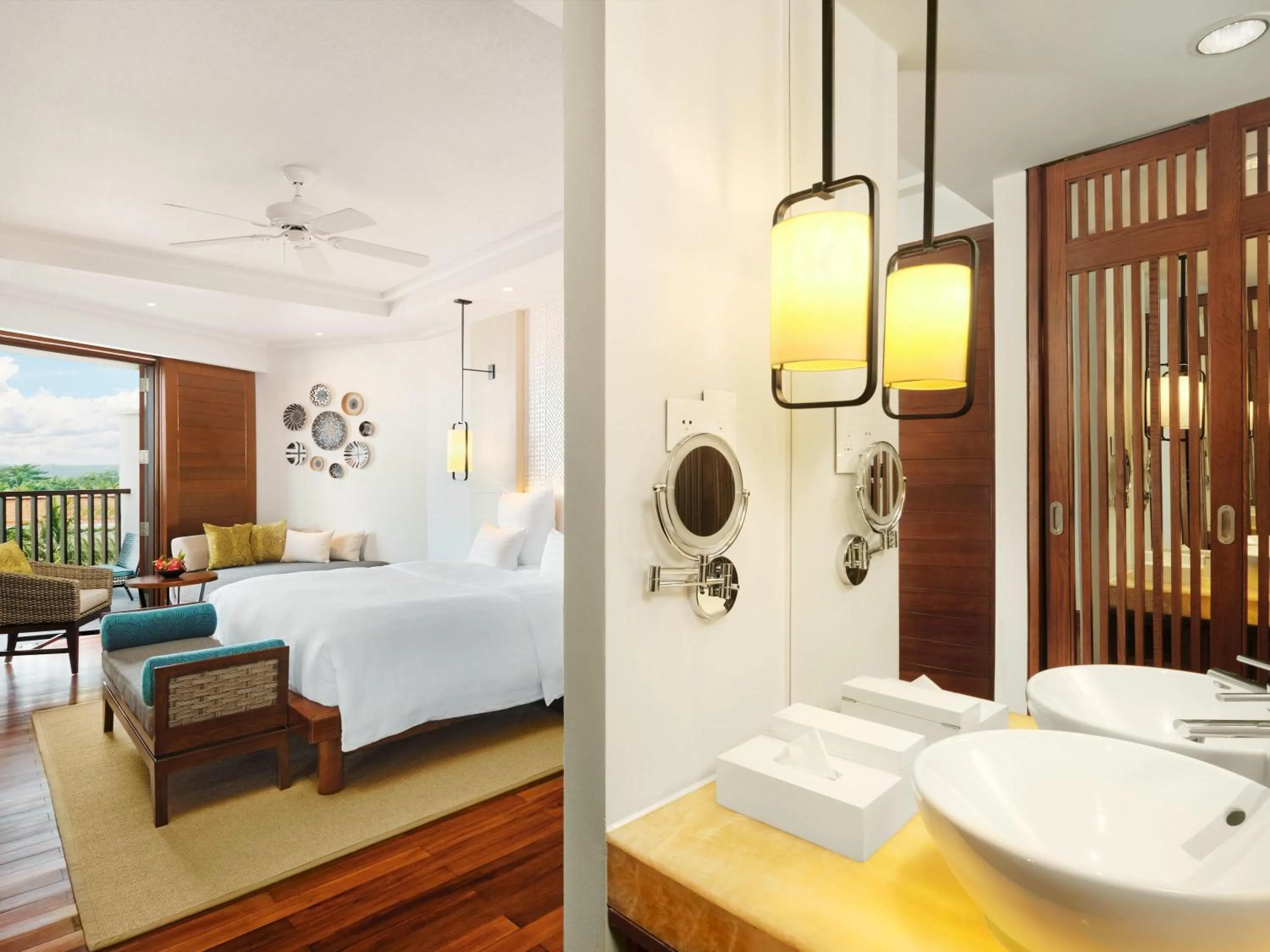 Bathroom, Bed in Pullman Danang Beach Resort