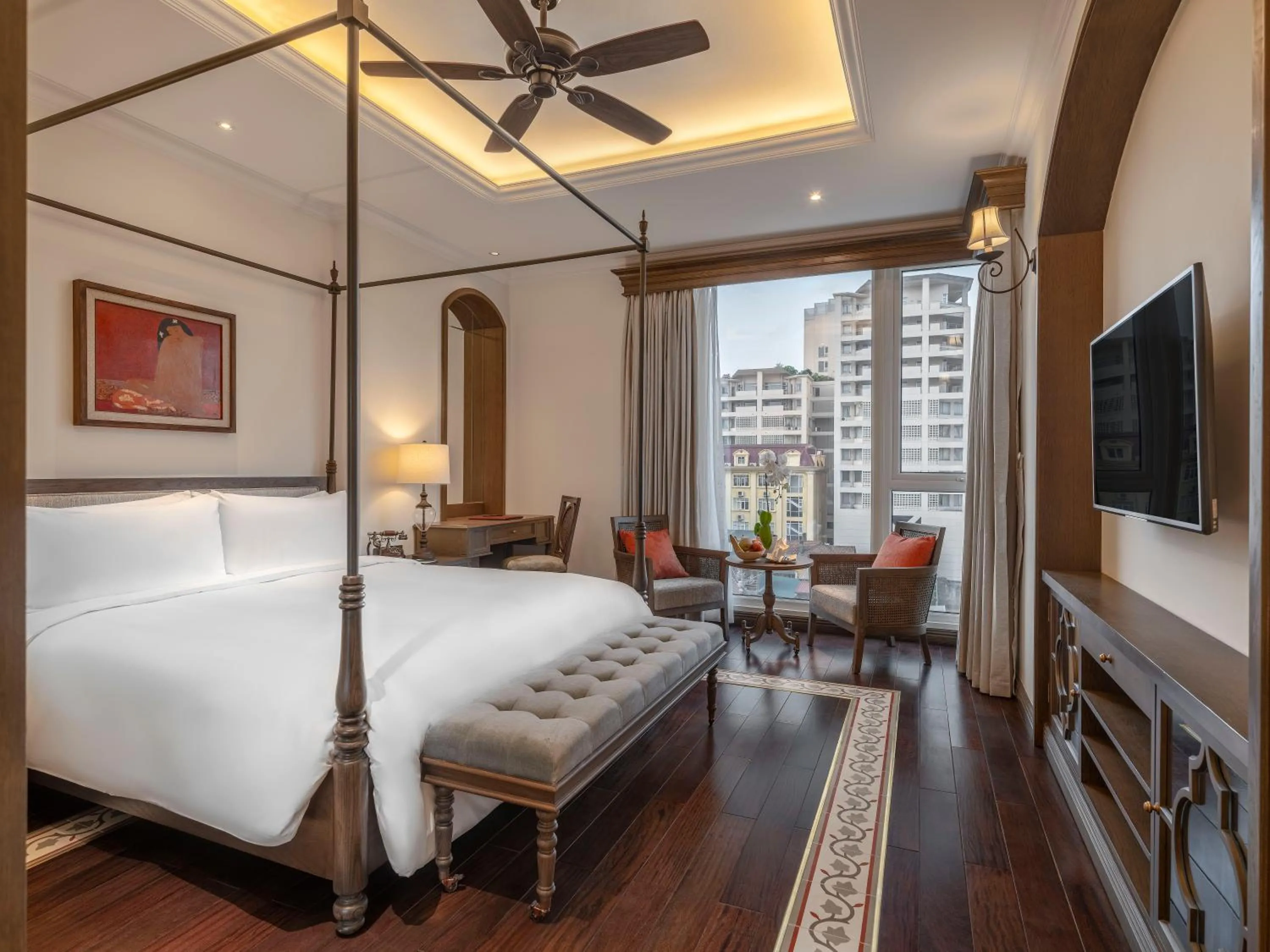 Seating area, Bed in De Syloia Hotel