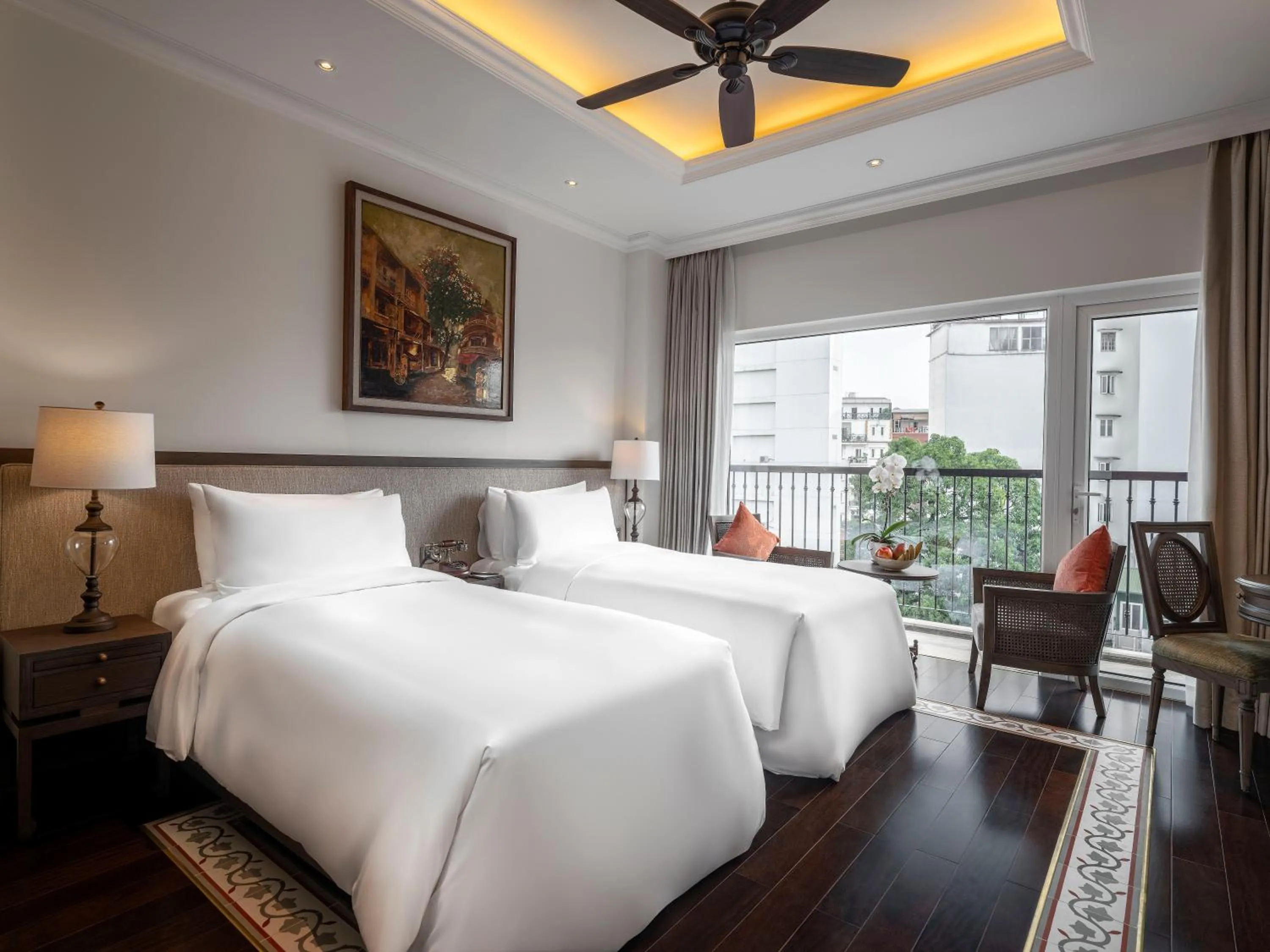 Bed in De Syloia Hotel