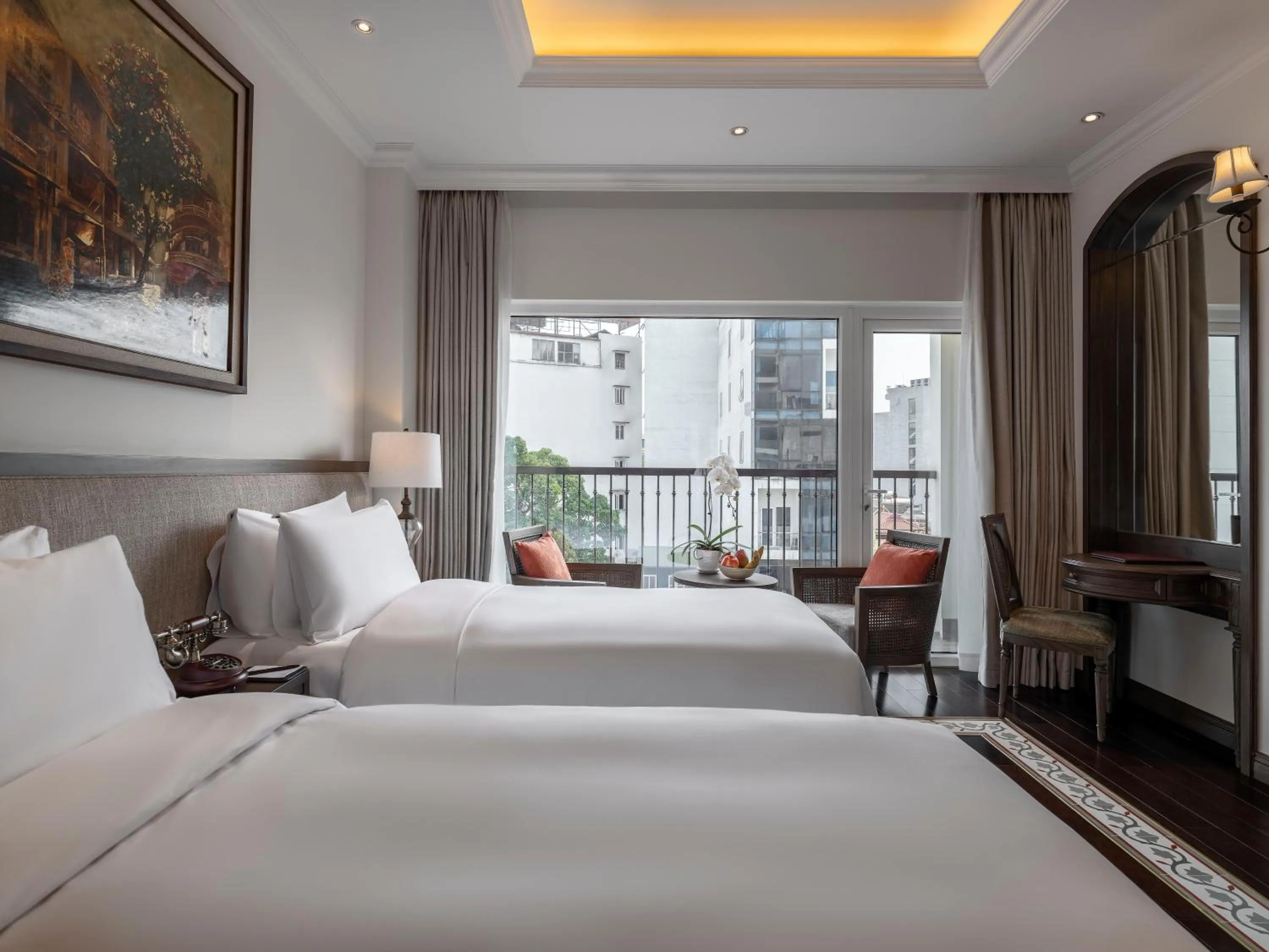 Bed in De Syloia Hotel