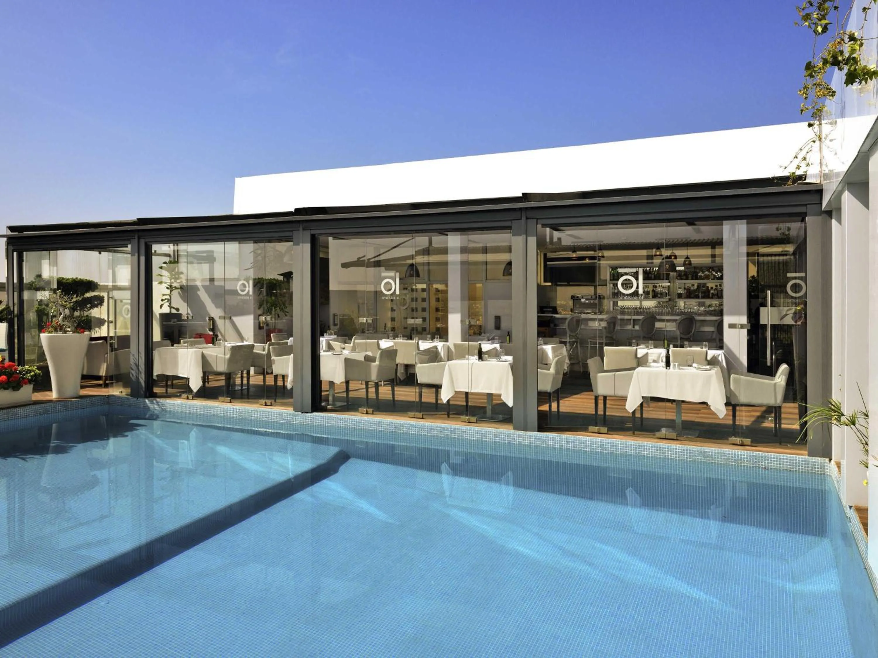 Pool view in Mövenpick Hotel Casablanca