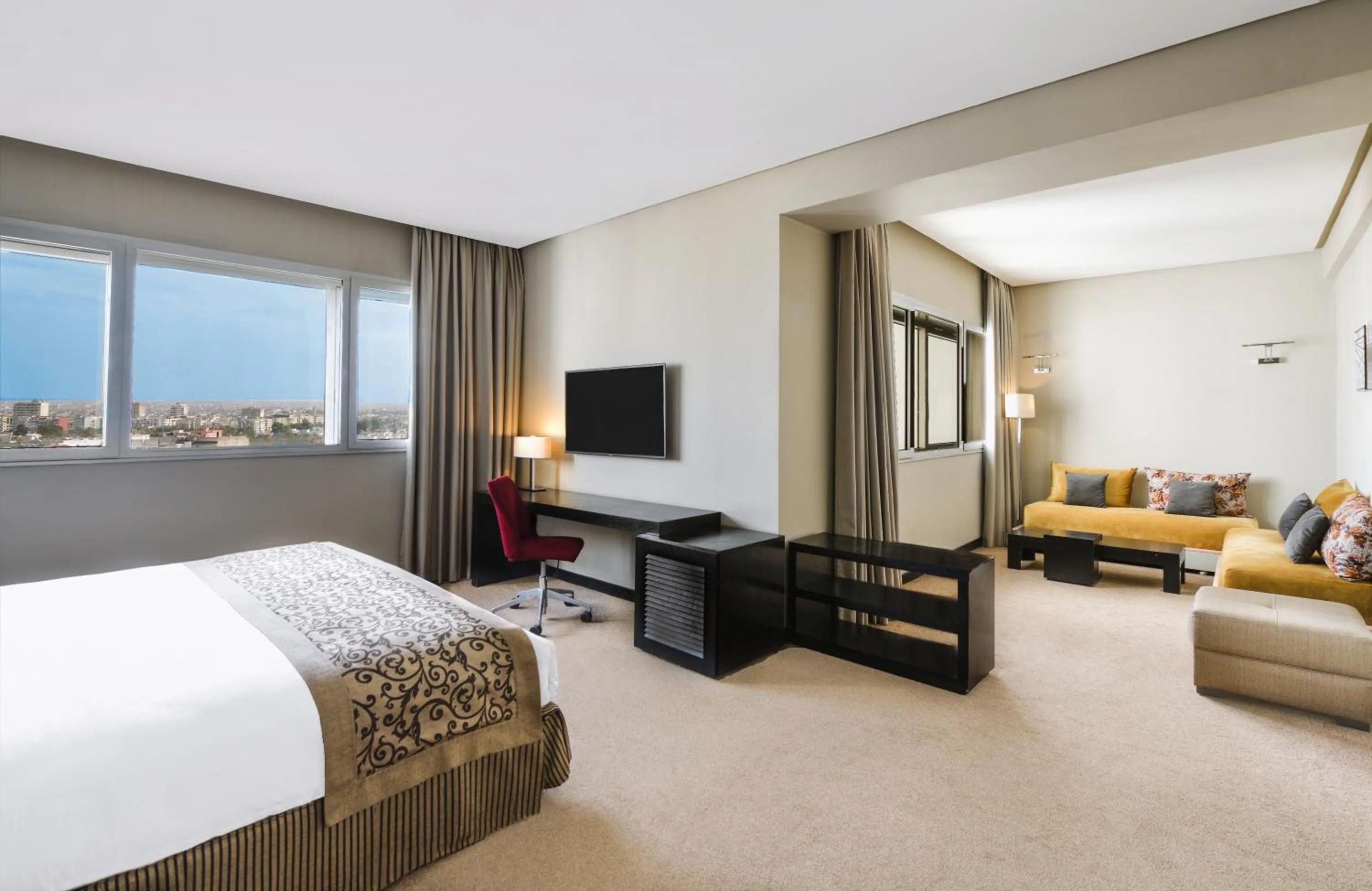 Living room, Bed in Mövenpick Hotel Casablanca