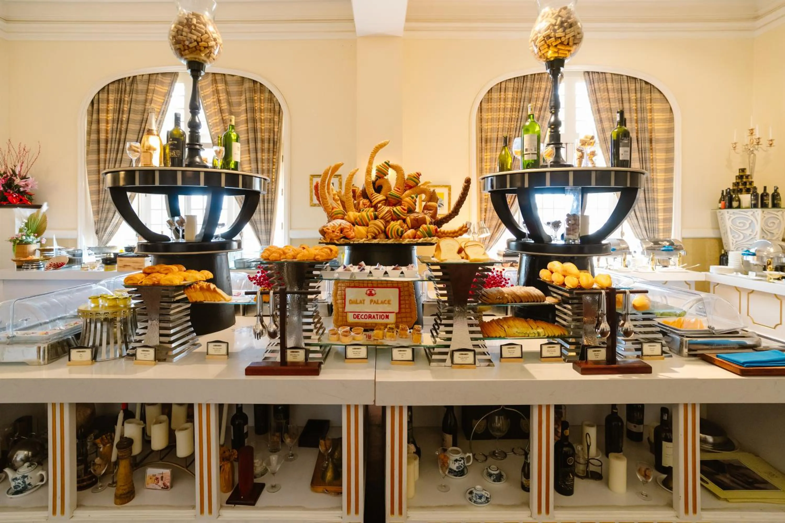 Buffet breakfast in Dalat Palace Heritage Hotel