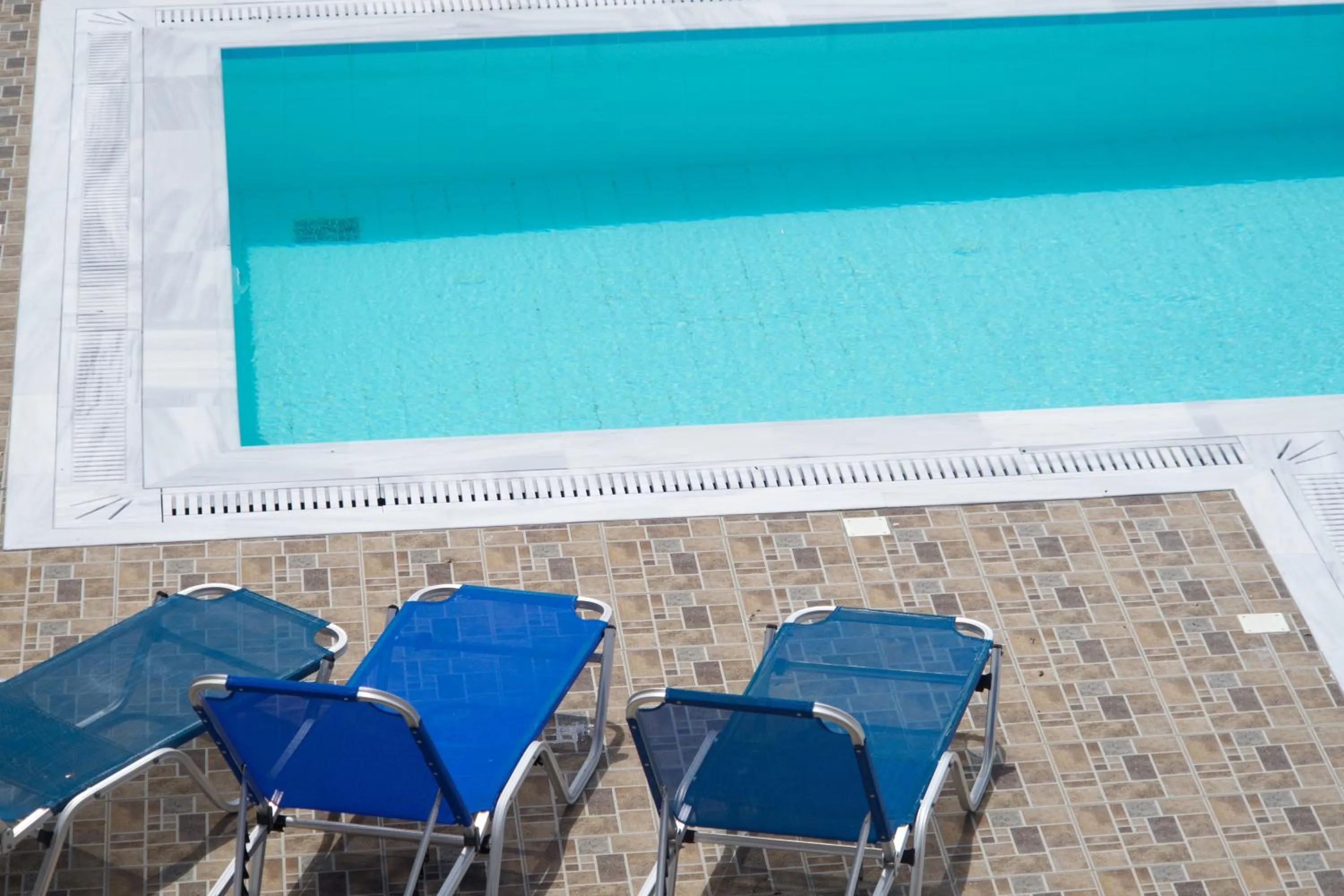 Swimming pool in Panoramic Sunset