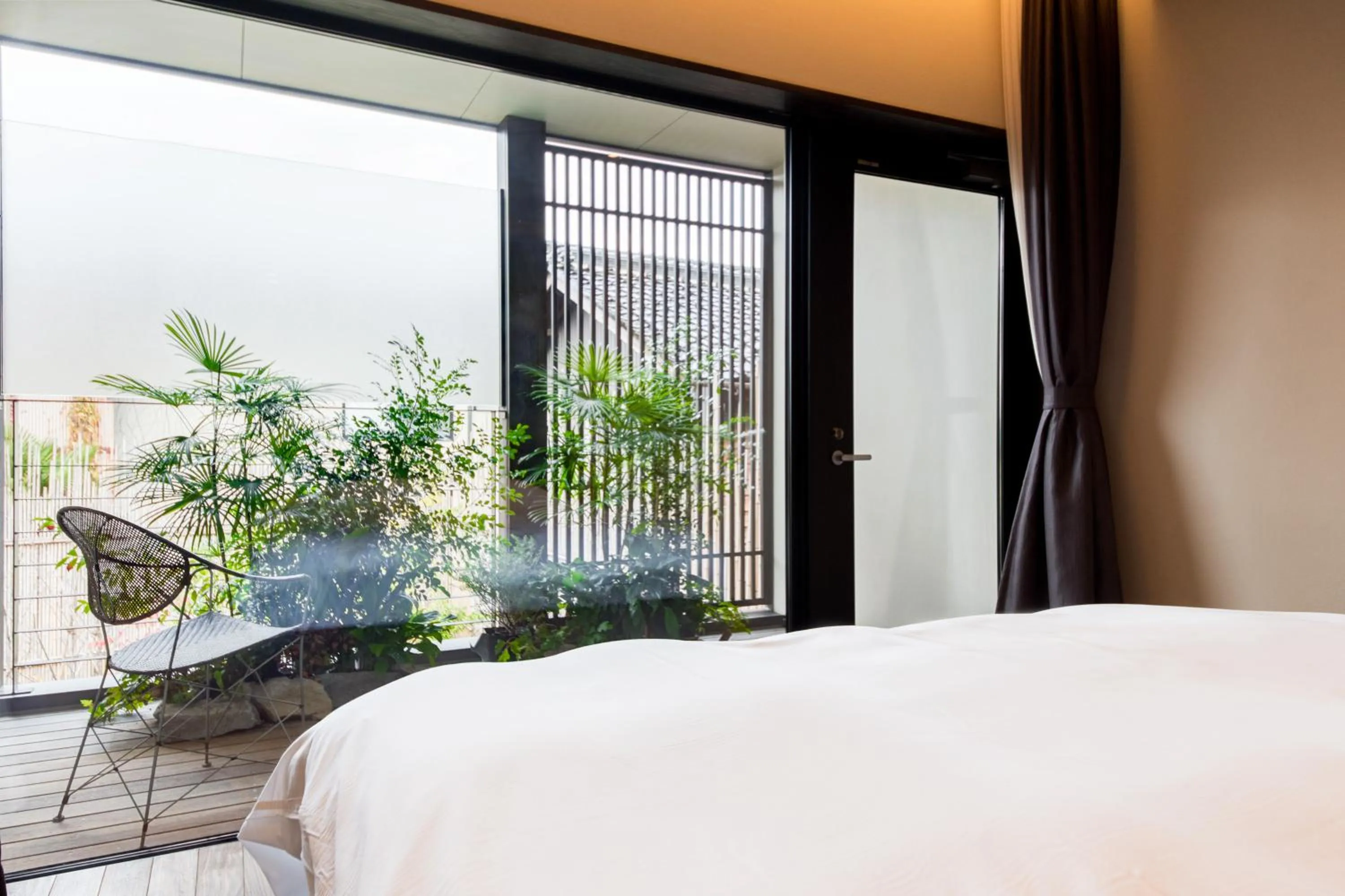View (from property/room), Bed in Maki No Oto Kanazawa