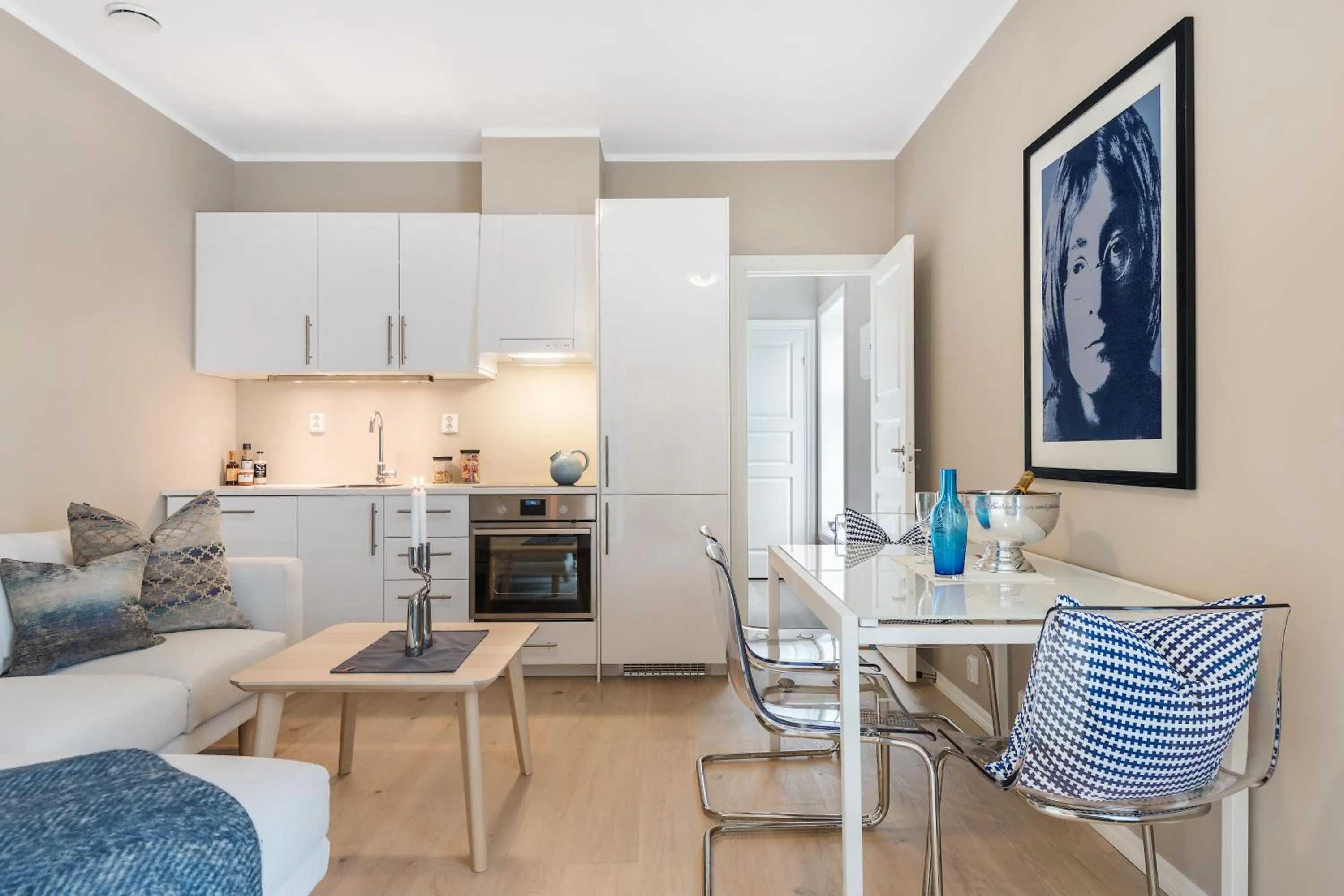 Living room in Fosswinckel Apartments