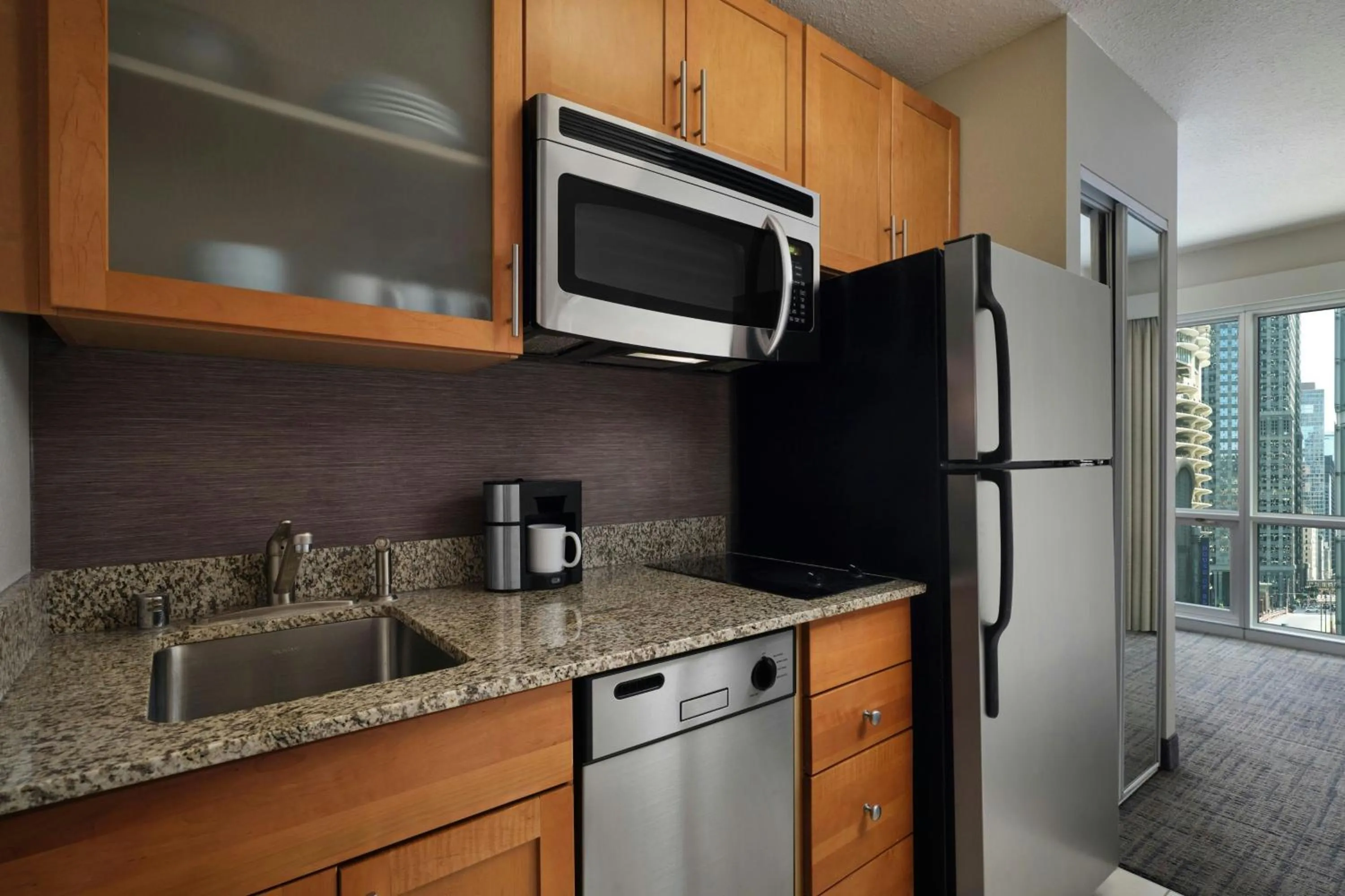 Kitchen or kitchenette in Residence Inn by Marriott Chicago Downtown/River North