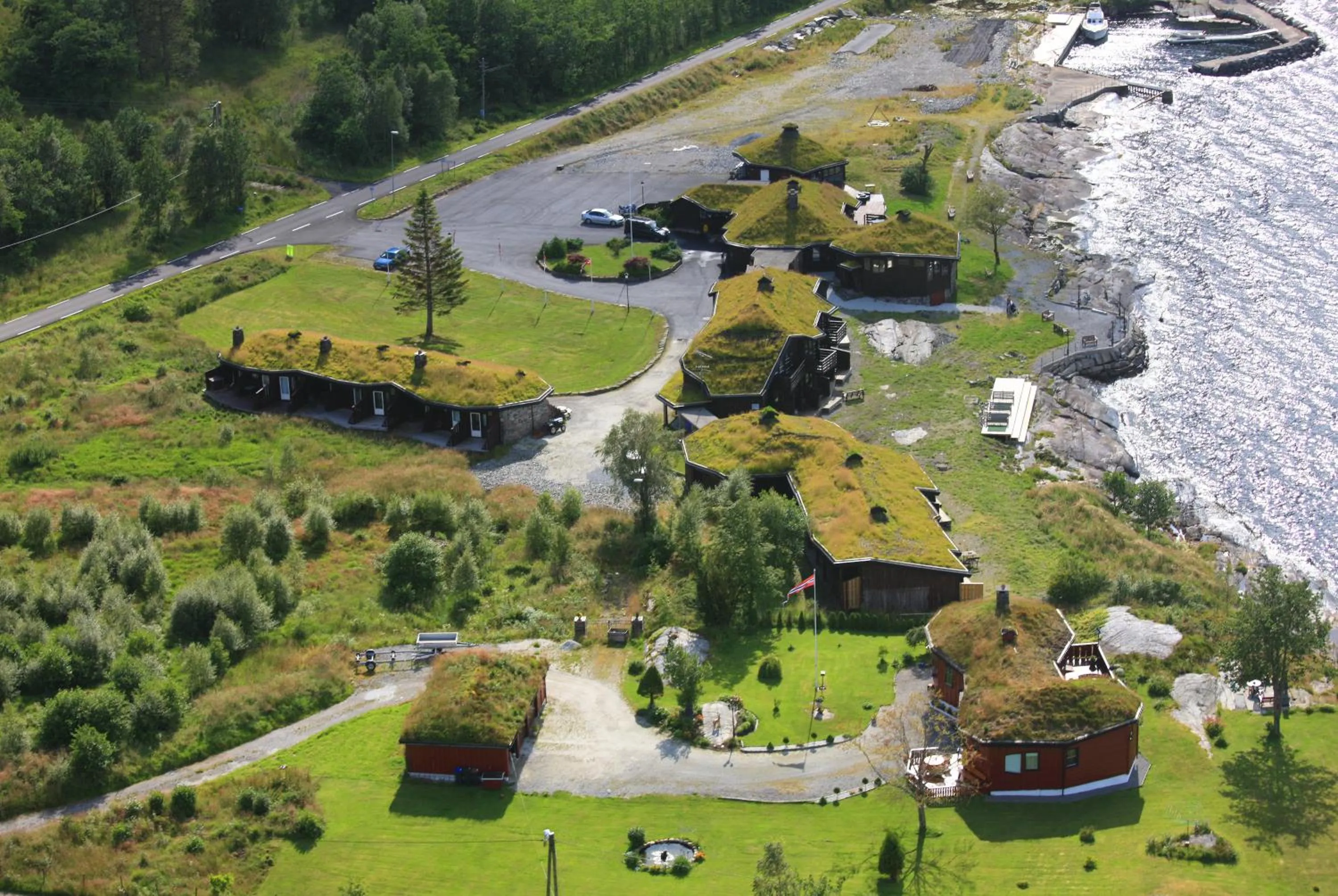 Bird's eye view in Brekkestranda Fjordhotel