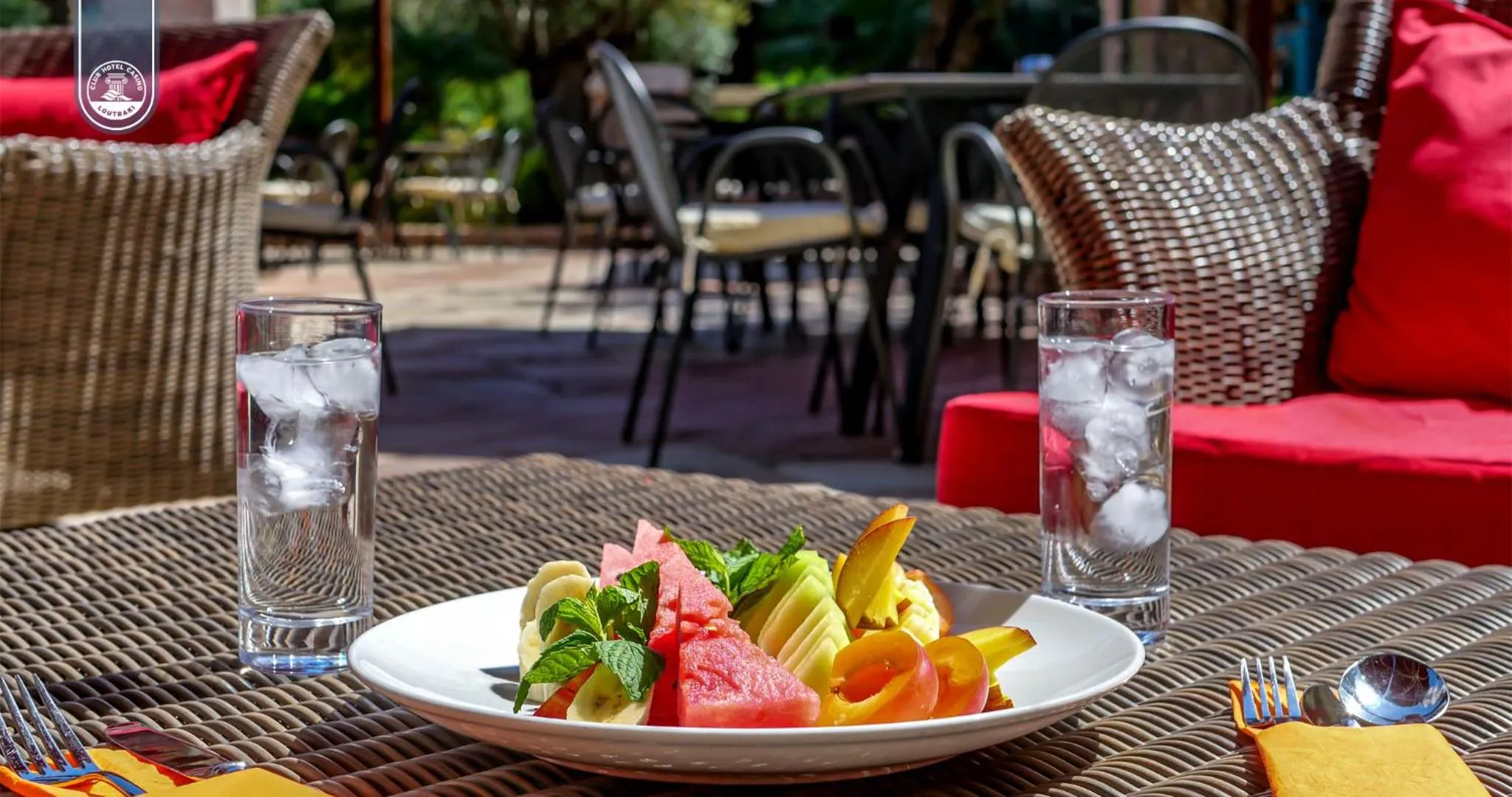 Patio in Club Hotel Casino Loutraki