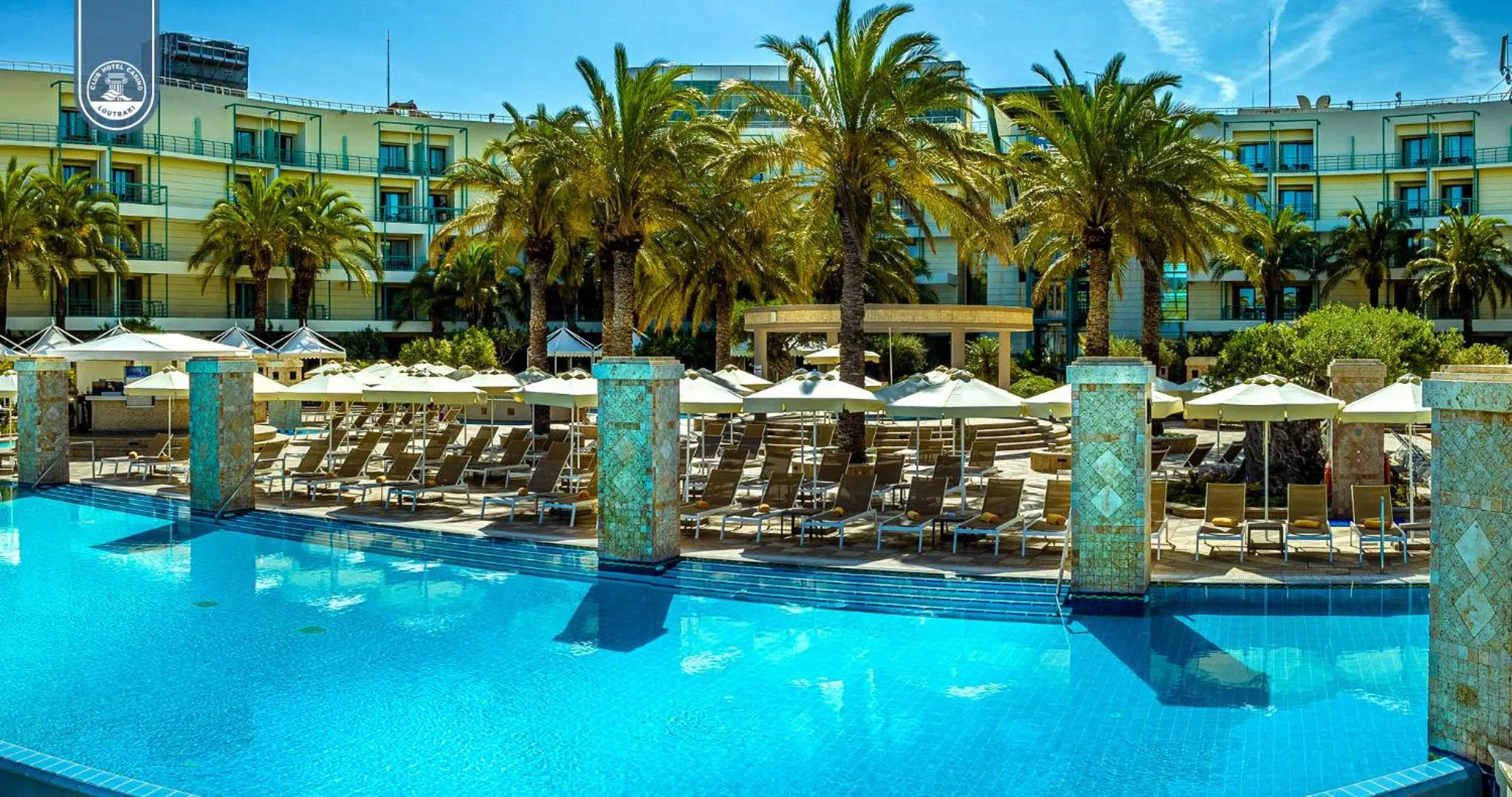 Pool view in Club Hotel Casino Loutraki