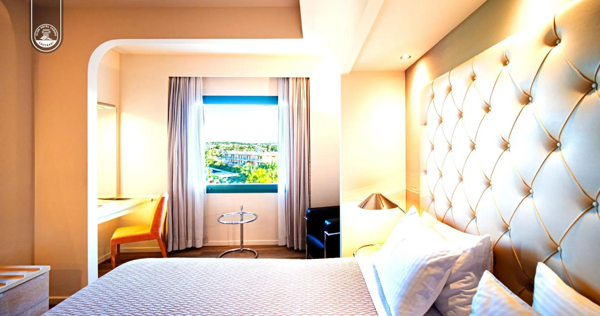 Bedroom, Bed in Club Hotel Casino Loutraki