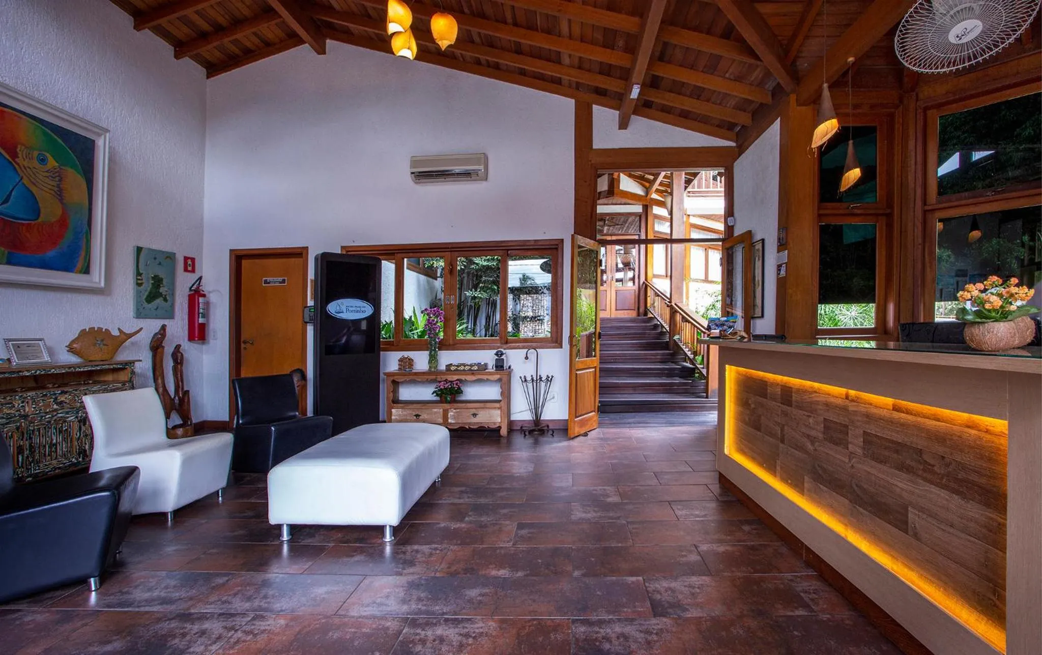 Lobby or reception in Hotel Praia do Portinho