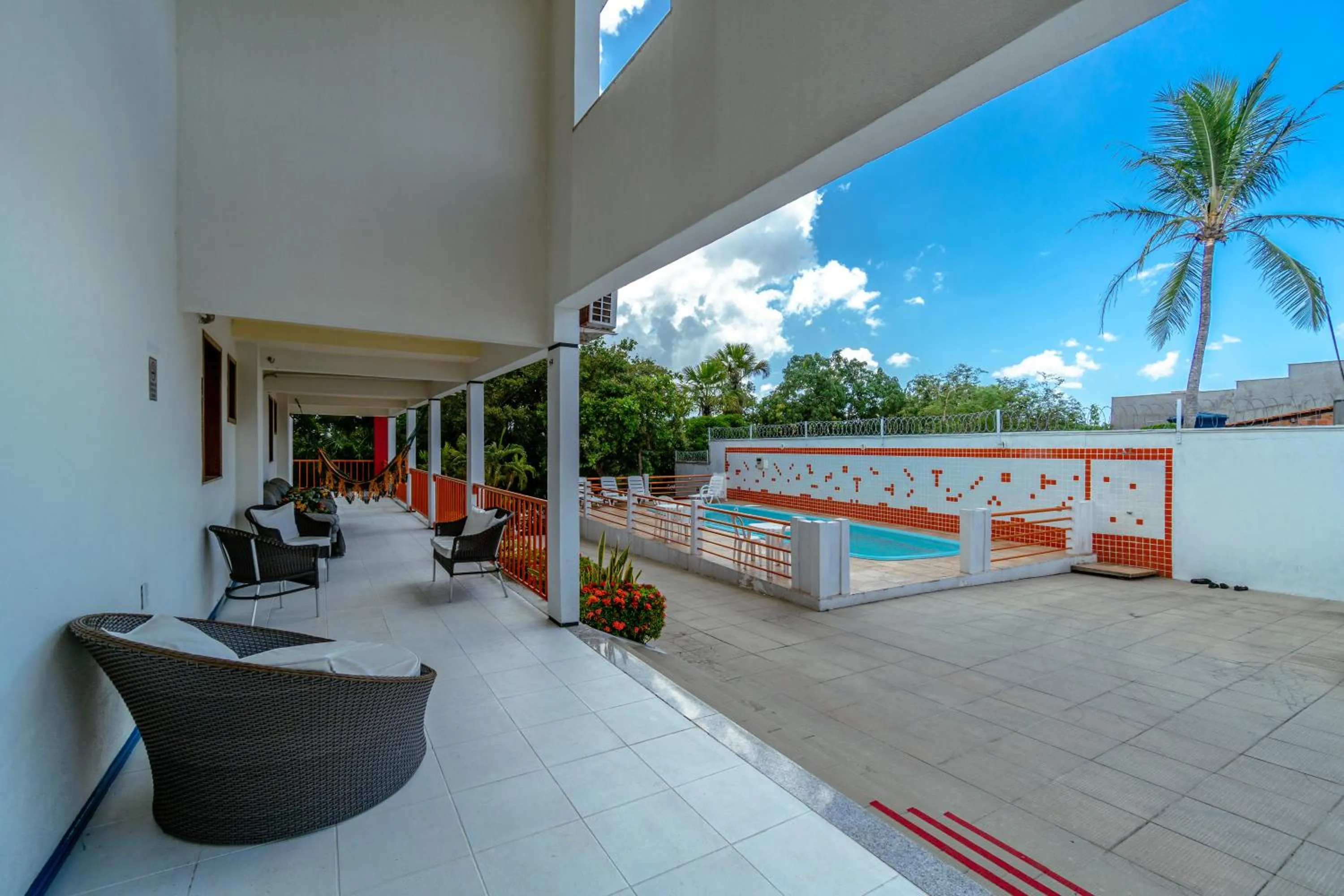 Patio in Pousada Clube Vista do Rio